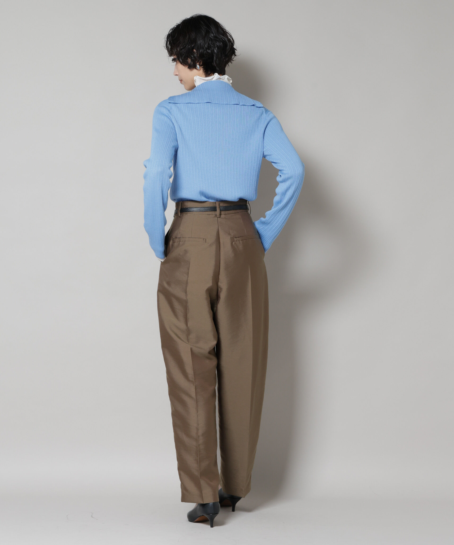 nano･universe「毛玉レスニット3wayリブタートルトップス」|ニット・セーター|