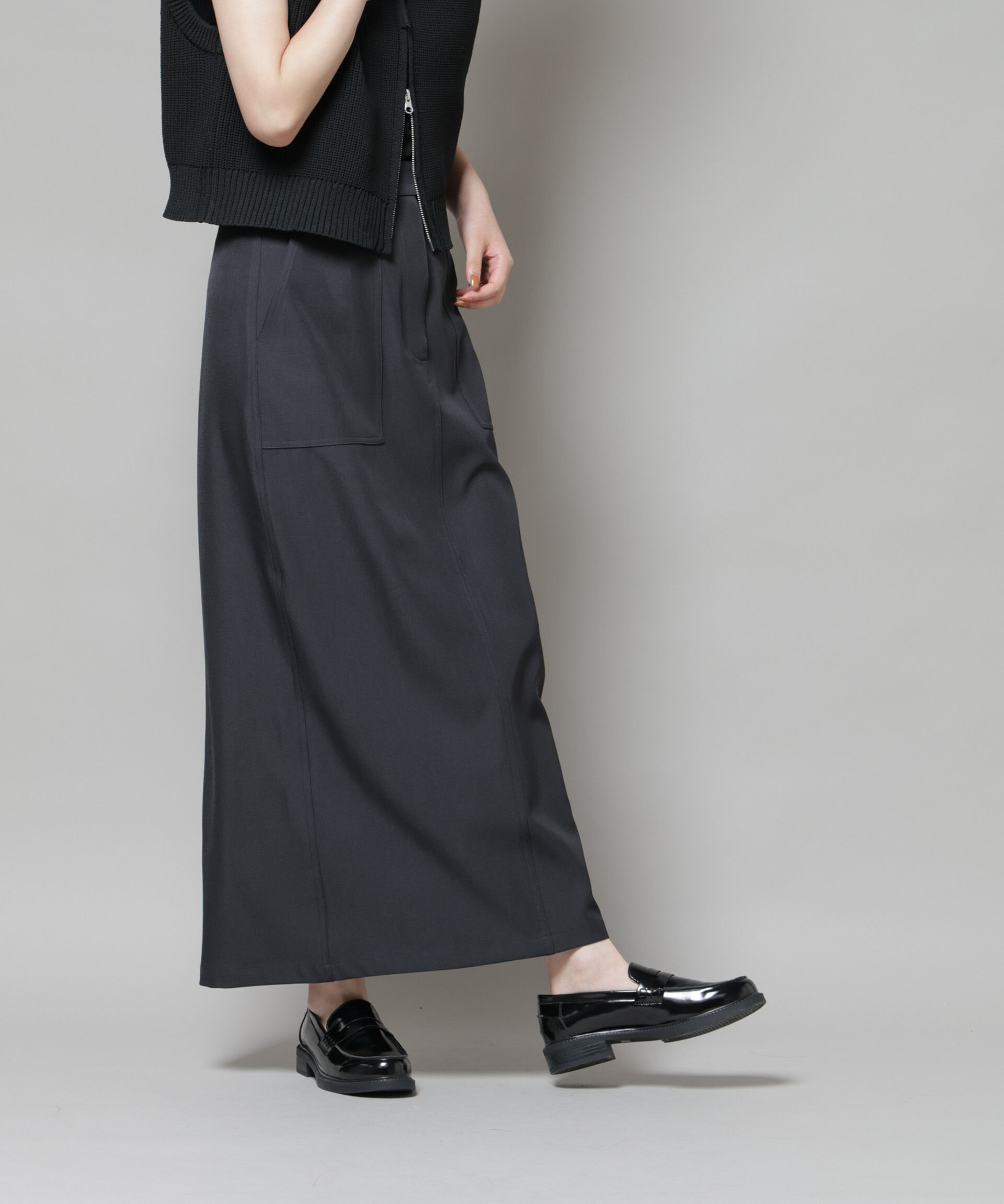 nano･universe「ポケットディティールナロースカート(セットアップ可)」|スカート|