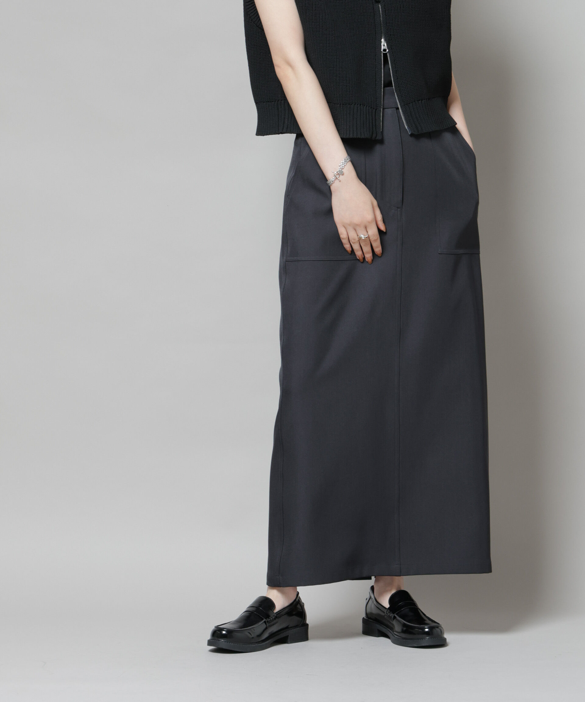 nano･universe「ポケットディティールナロースカート(セットアップ可)」|スカート|