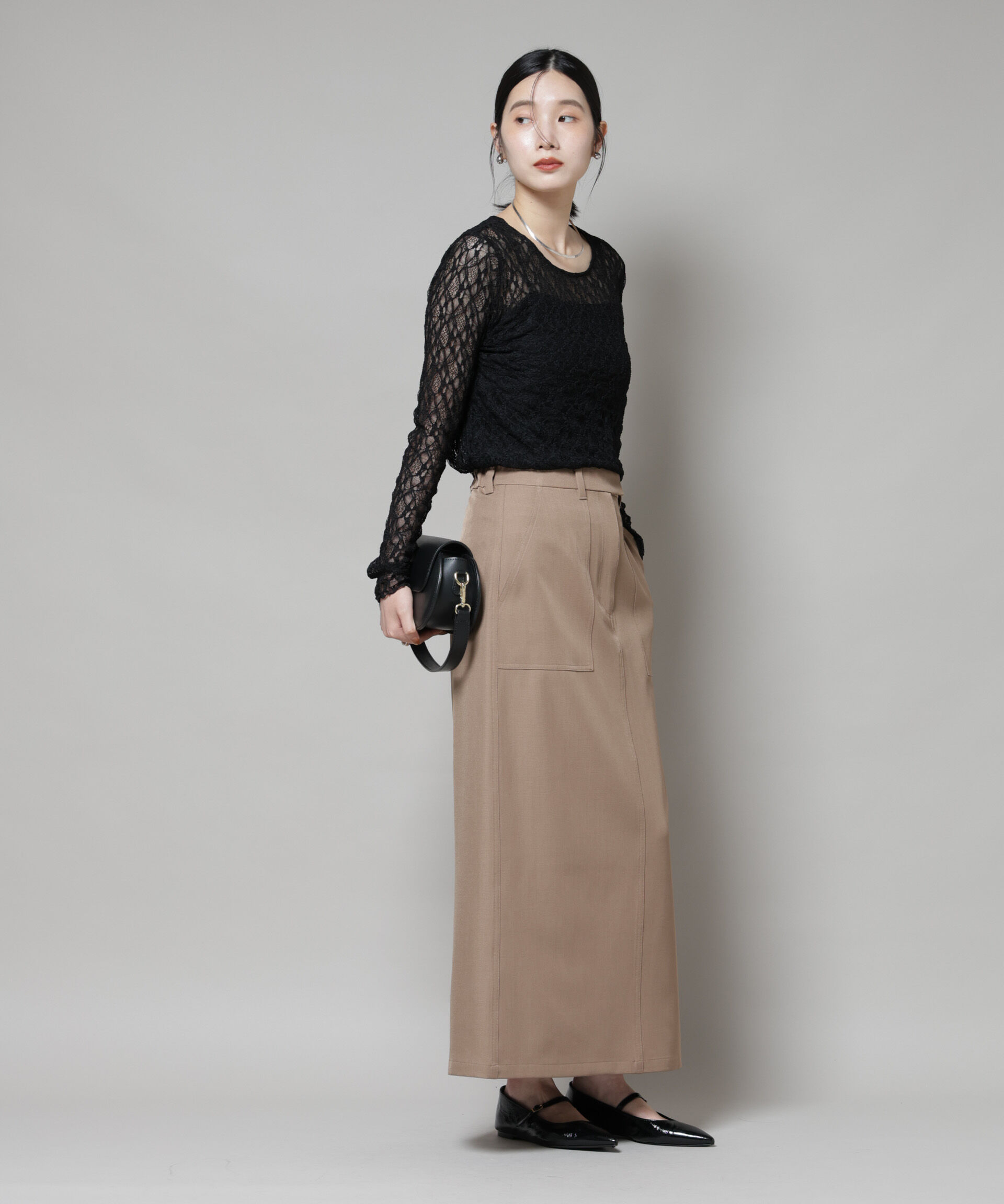 nano･universe「ポケットディティールナロースカート(セットアップ可)」|スカート|
