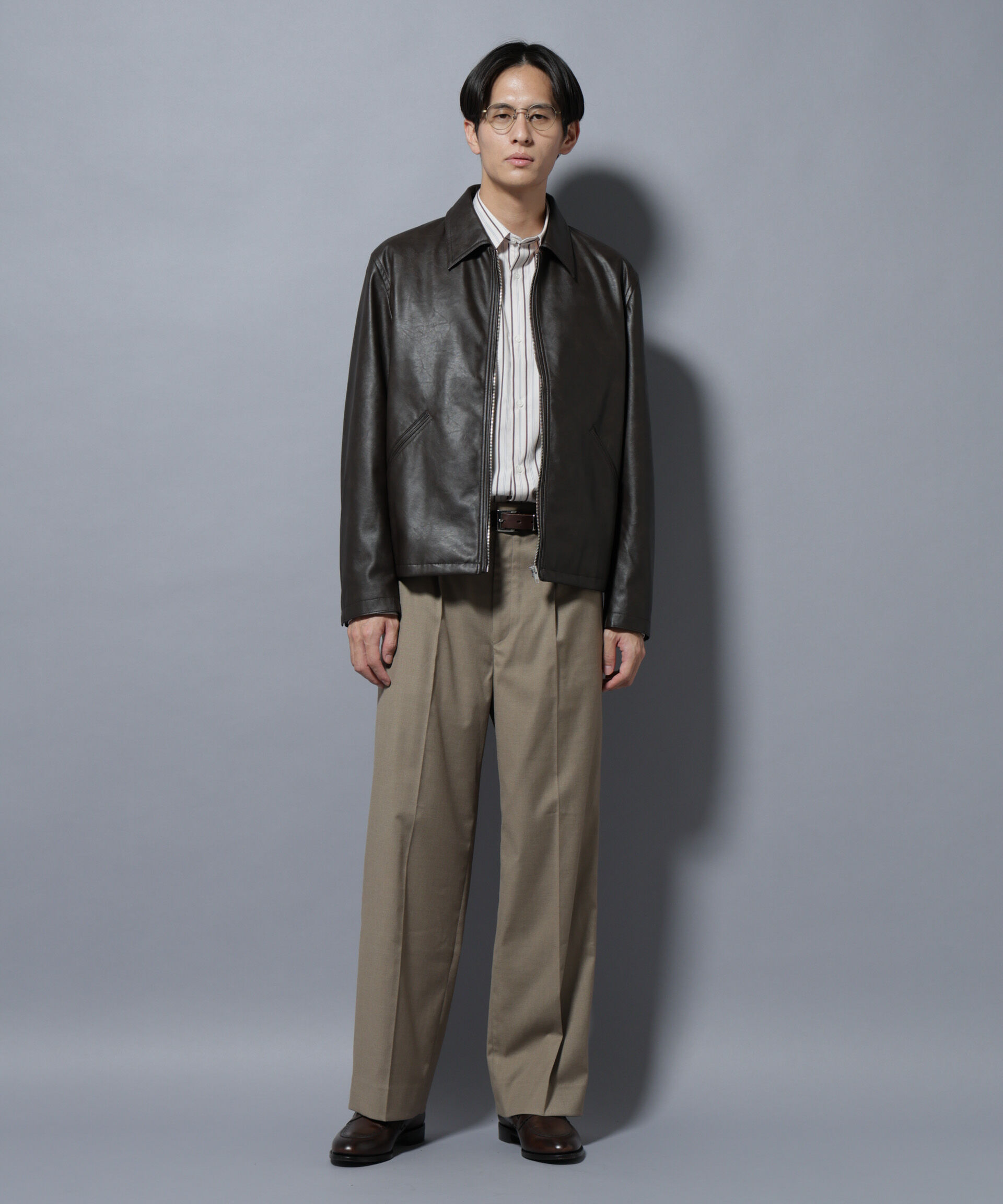 nano･universe「DELEGANTEエアリーサキソニー/CHK/ST ストレートFITパンツ(セットアップ可)」|チノ|