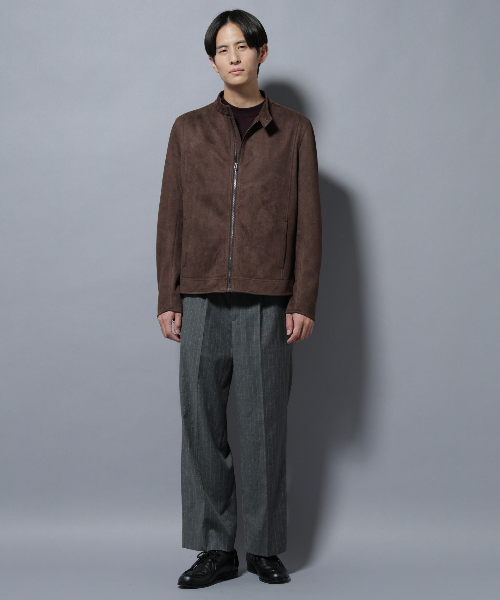 nano･universe「DELEGANTEエアリーサキソニー/CHK/ST ストレートFITパンツ(セットアップ可)」|チノ|