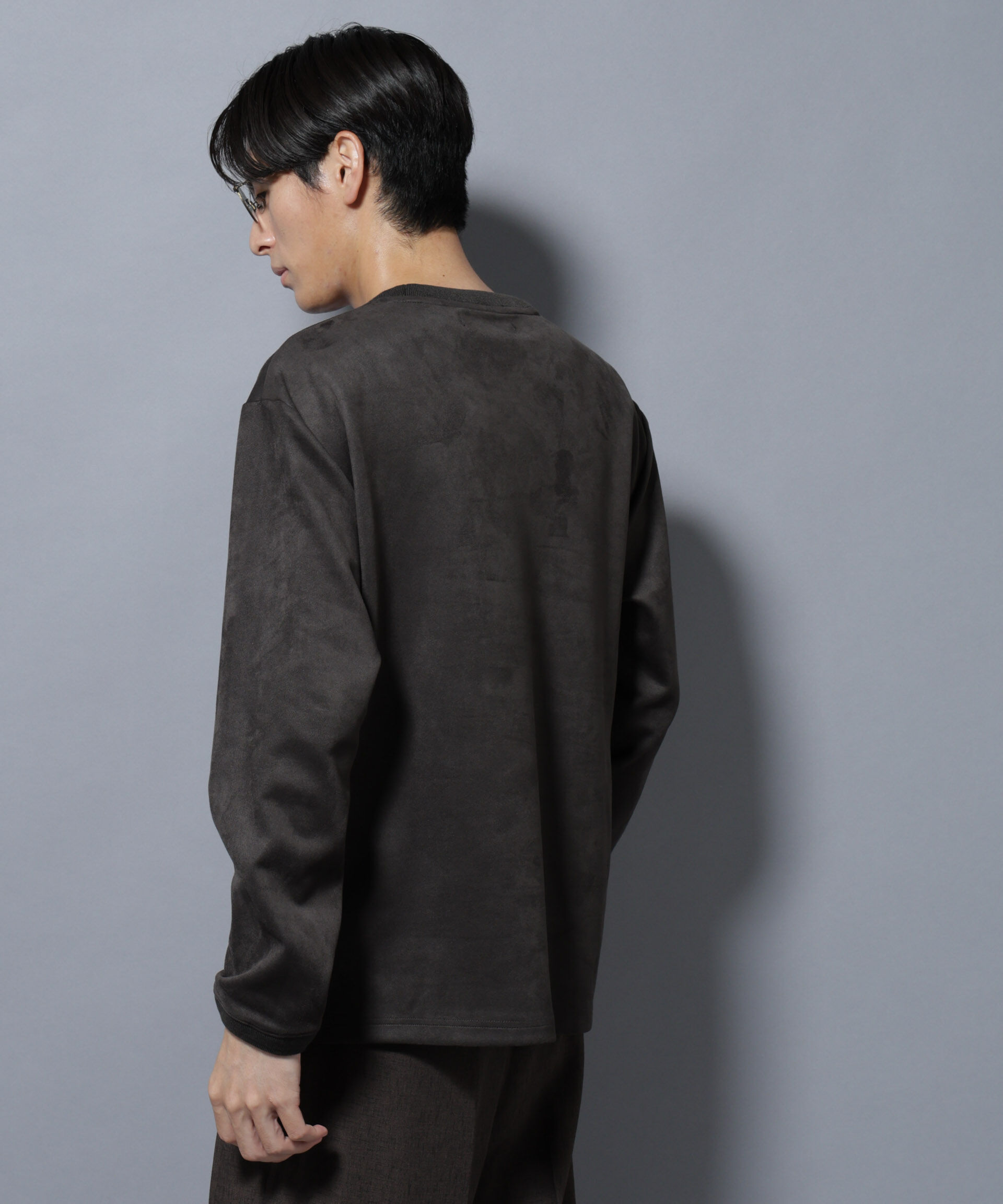 nano･universe「フェイクスエードプルオーバー 長袖」|Tシャツ・カットソー|