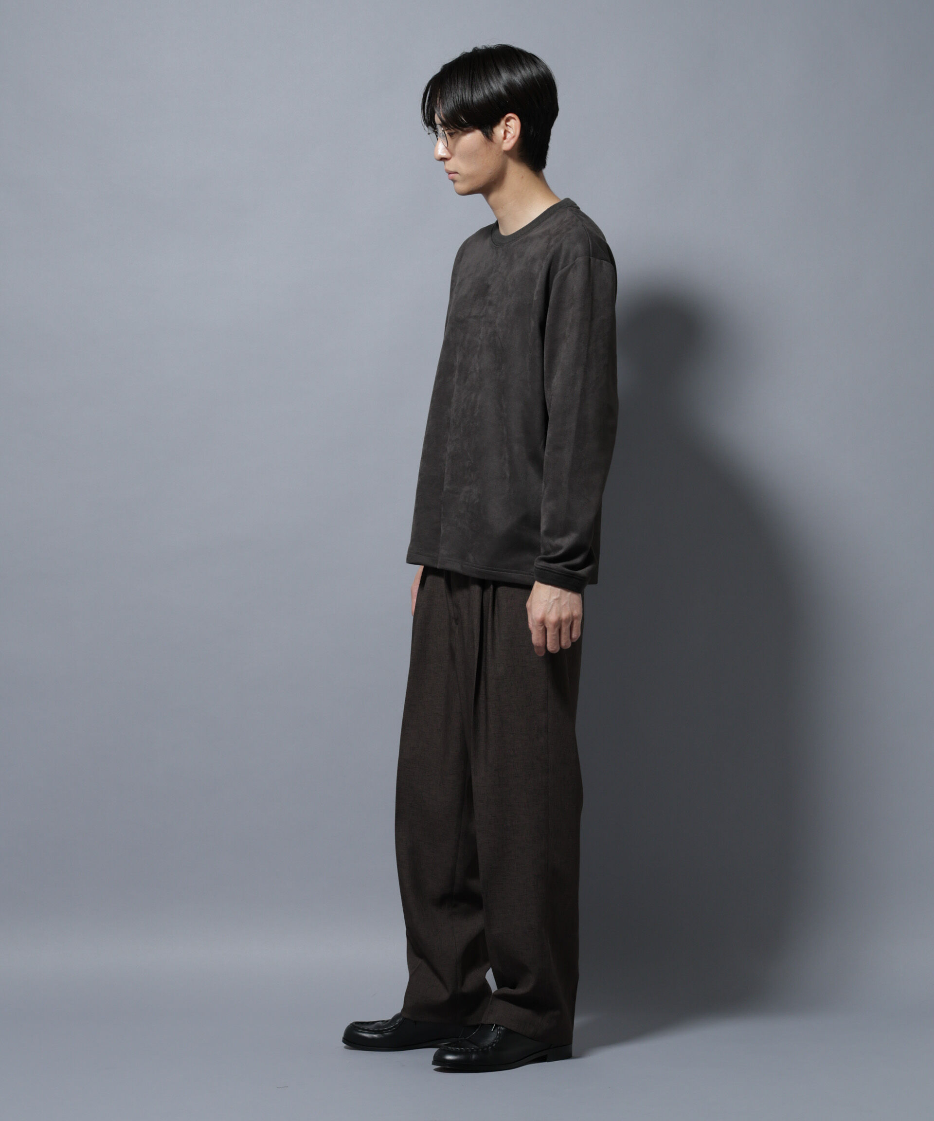 nano･universe「フェイクスエードプルオーバー 長袖」|Tシャツ・カットソー|