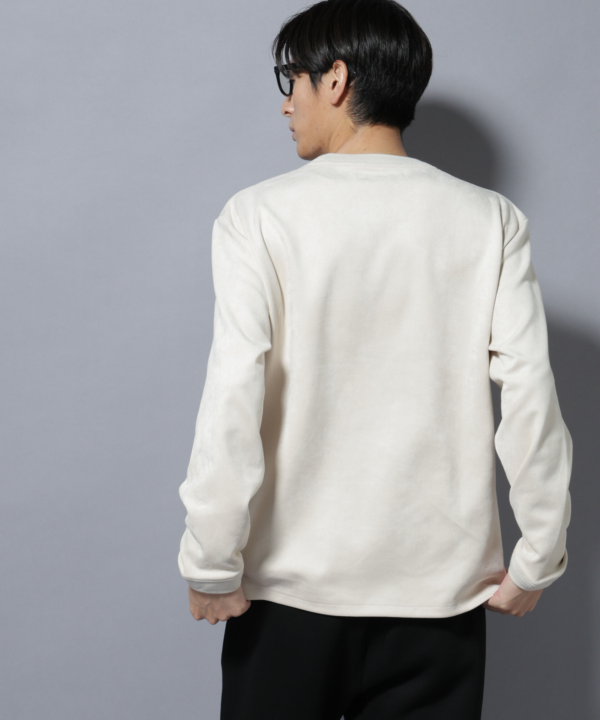 nano･universe「フェイクスエードプルオーバー 長袖」|Tシャツ・カットソー|