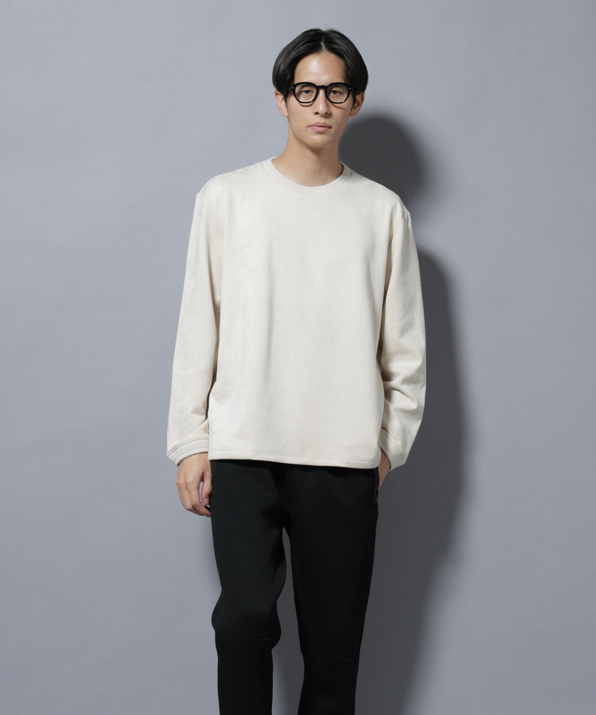 nano･universe「フェイクスエードプルオーバー 長袖」|Tシャツ・カットソー|