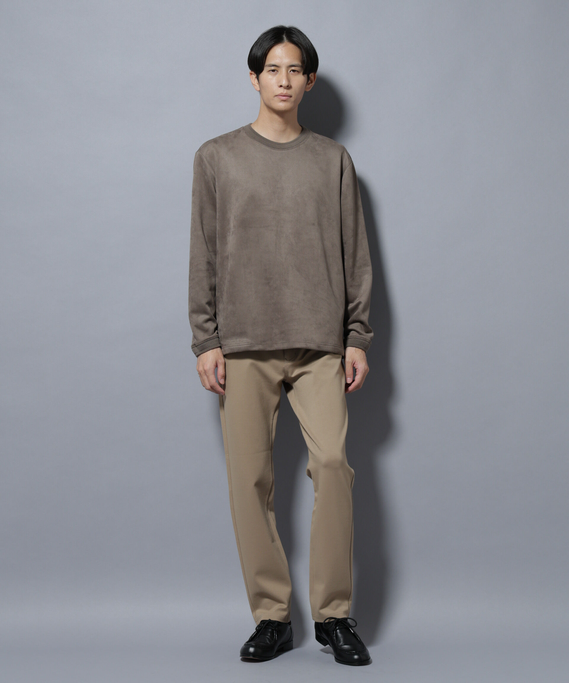 nano･universe「フェイクスエードプルオーバー 長袖」|Tシャツ・カットソー|