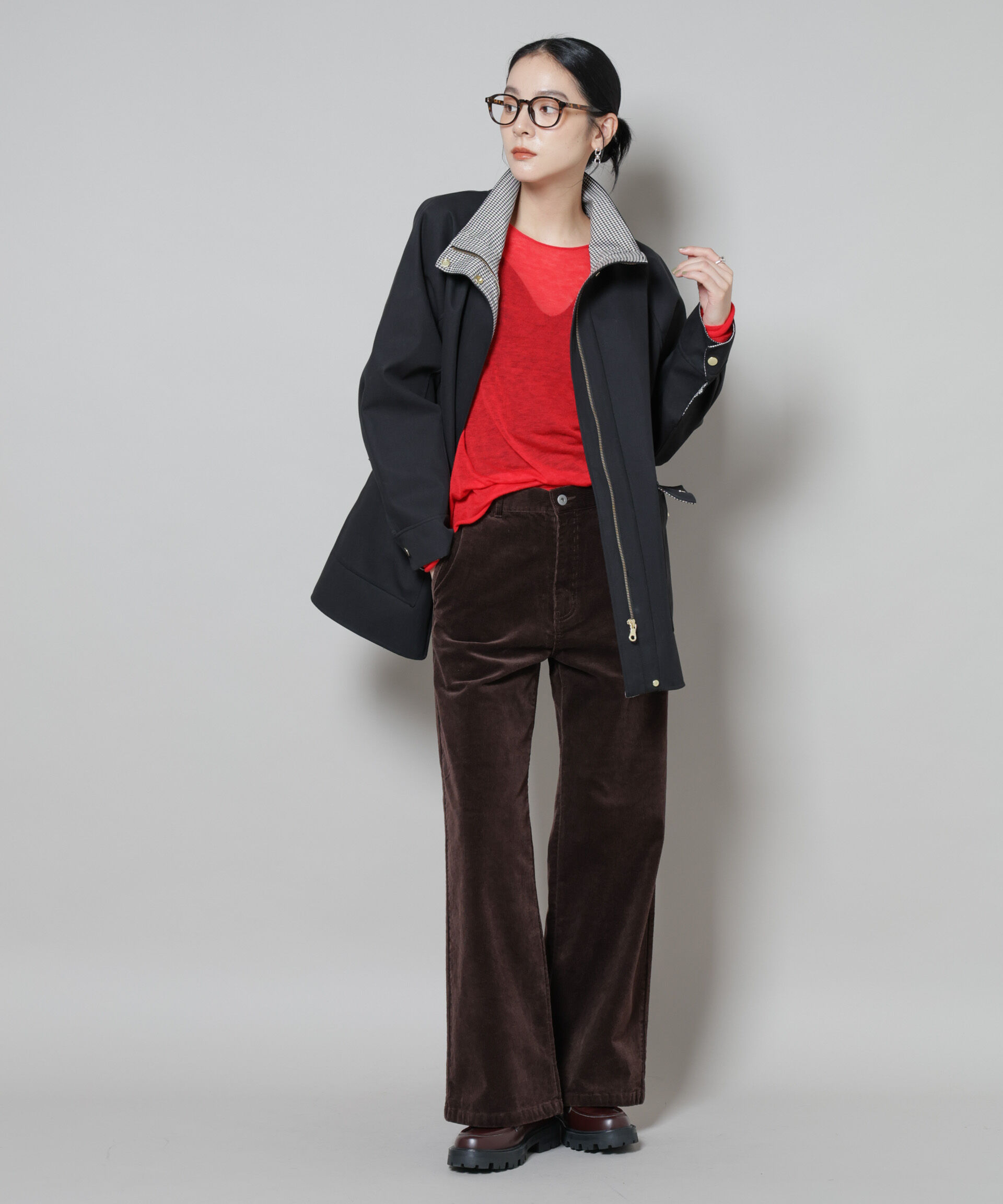 nano･universe「コーデュロイワイドパンツ」|チノ|