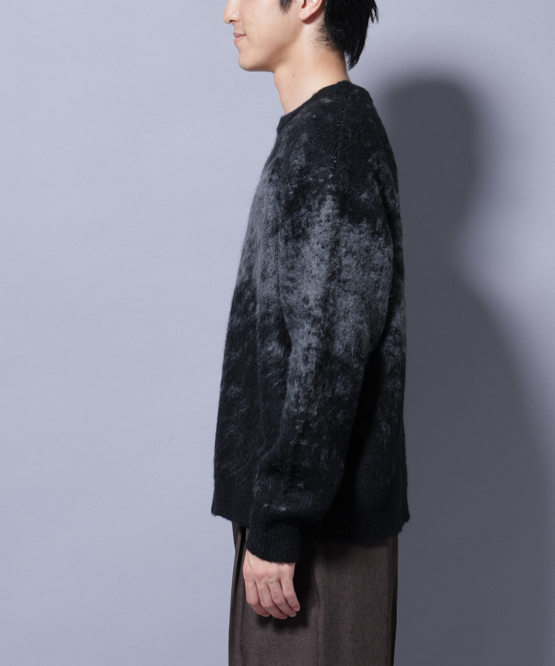 nano･universe「アート柄クルーネックニット1 シックカラー」|ニット・セーター|