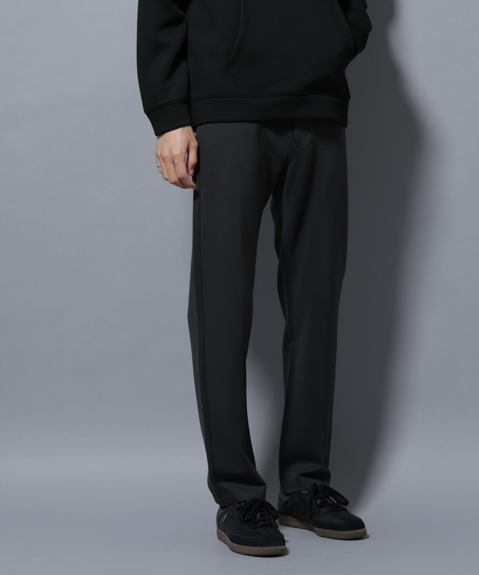 nano･universe「5P テーパードパンツ」|チノ|チャコール3