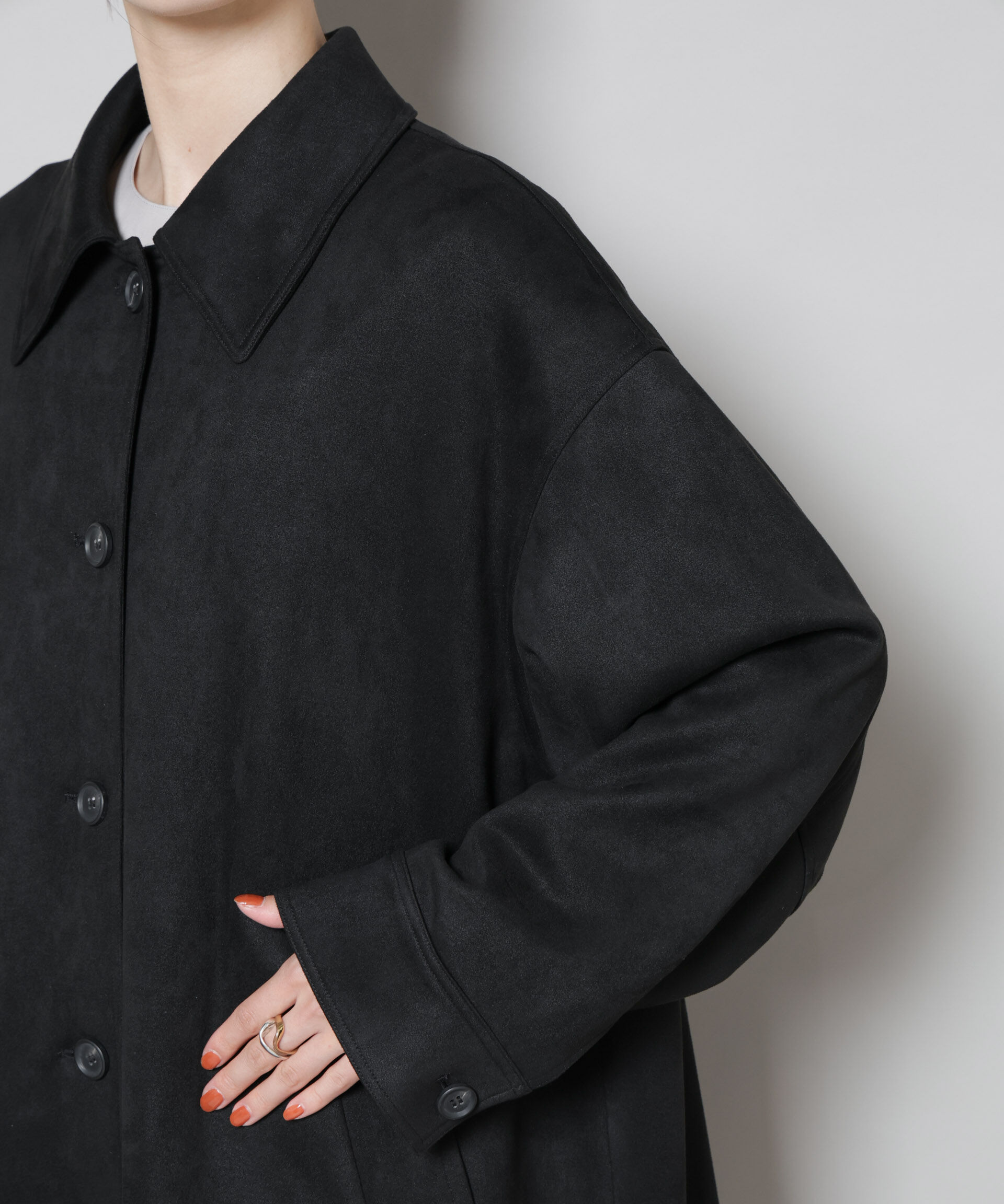 nano･universe「フェイクスエードAラインミドルコート」|その他|