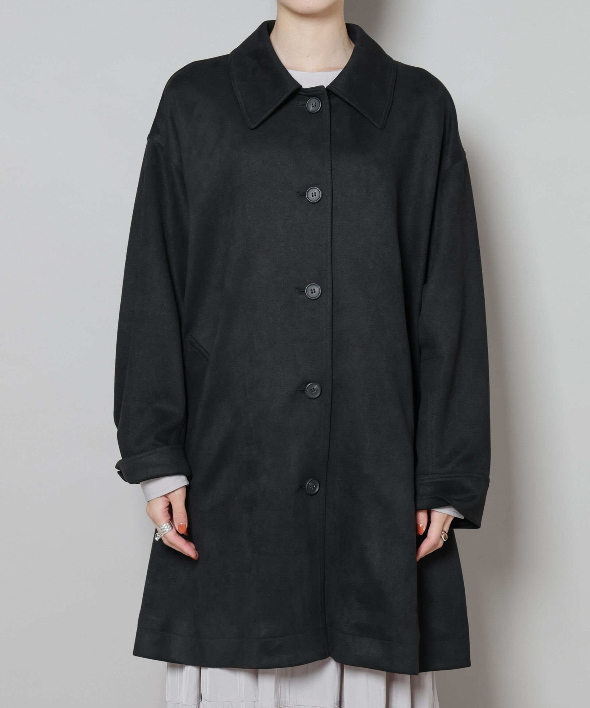 nano･universe「フェイクスエードAラインミドルコート」|その他|