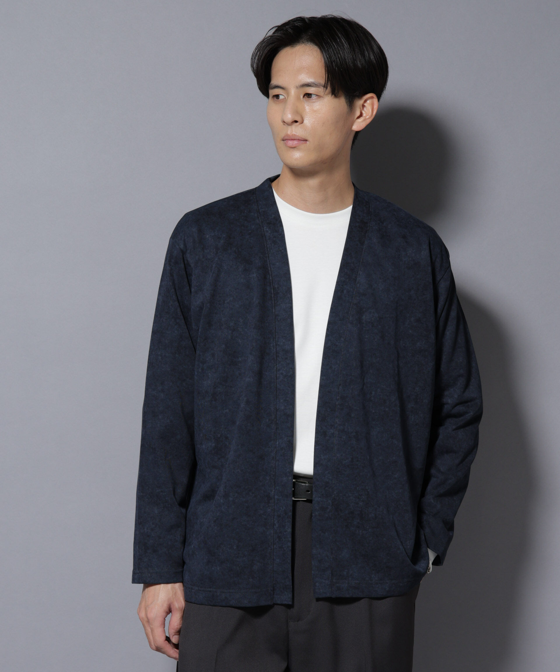 nano･universe「フェードカラーカーディガン」|Tシャツ・カットソー|ネイビー