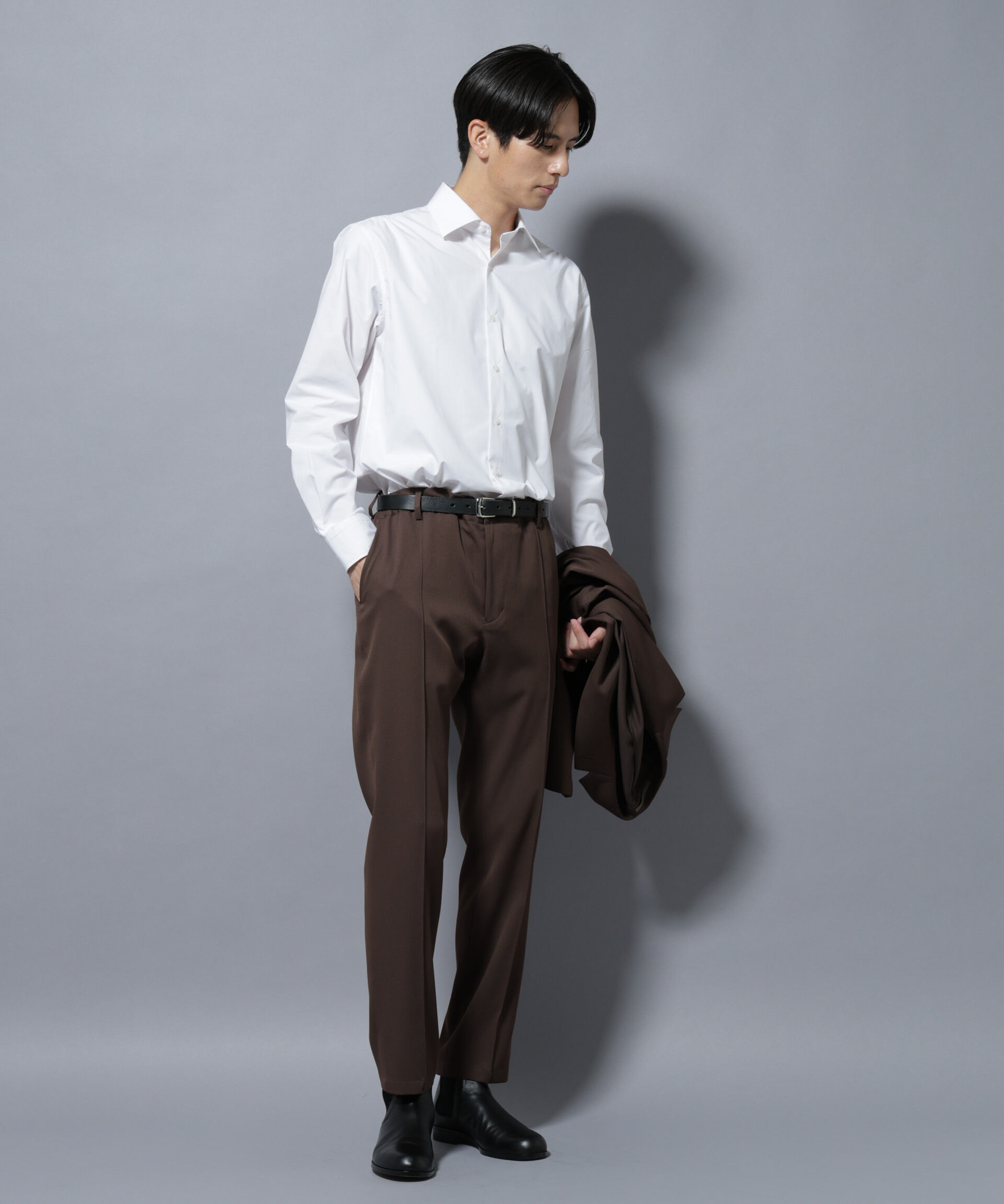 nano･universe「「N shirt」Anti Soaked(R)汗染み防止セミワイドカラーシャツ長袖」|シャツ・ブラウス|