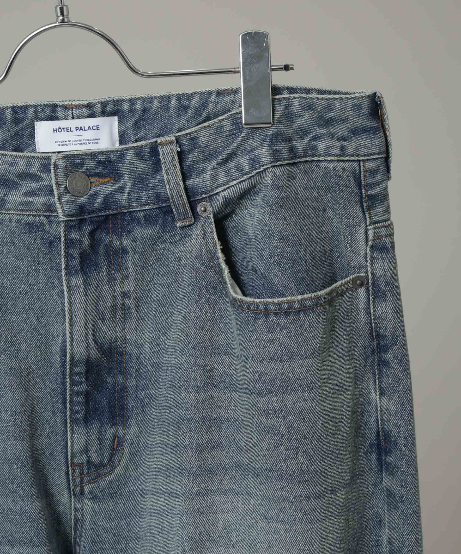 nano･universe「｢HOTEL PALACE｣ フェードデニム ルーズシルエットパンツ」|チノ|