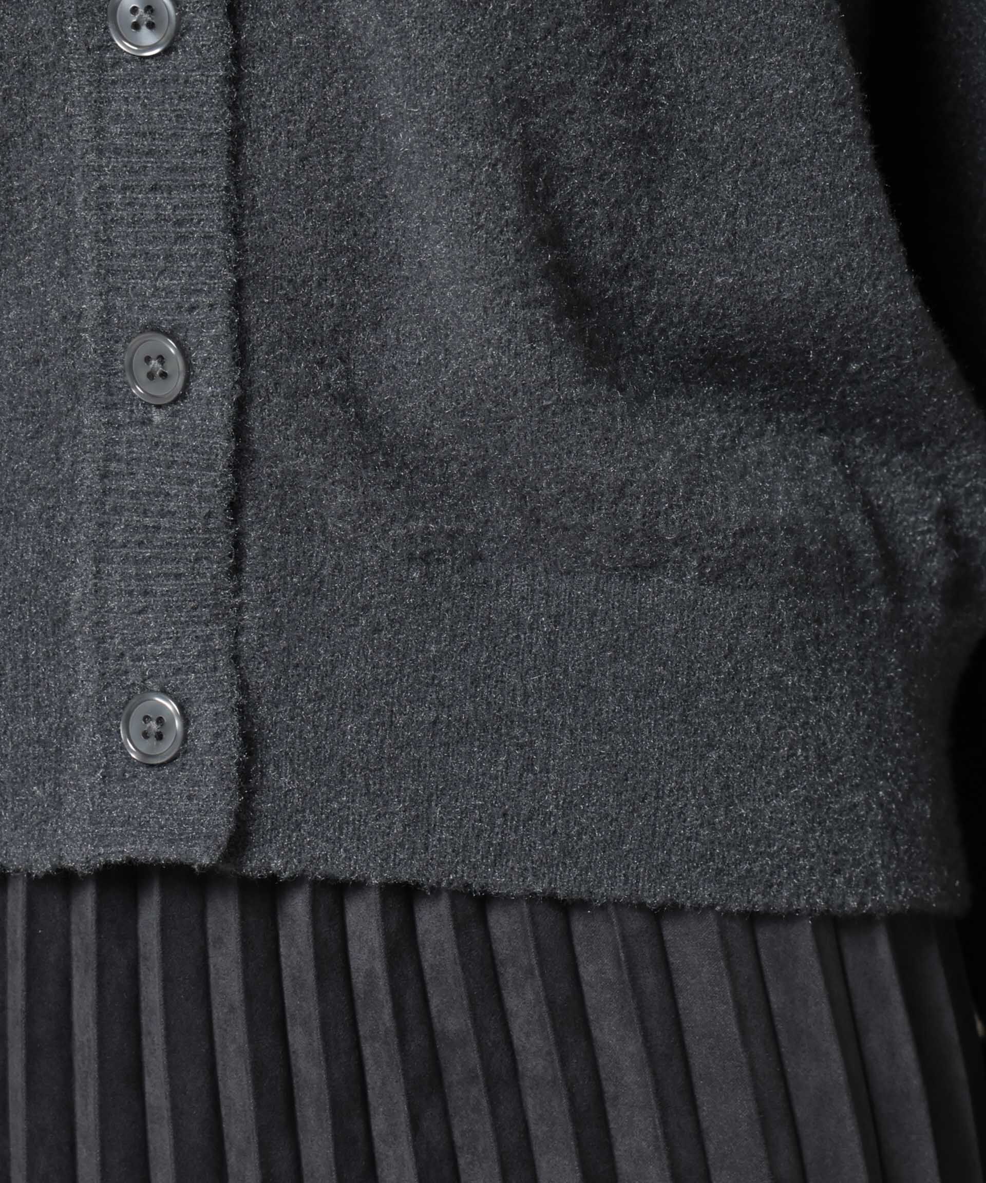 nano･universe「ミニラメシャギークルーネックカーディガン」|ニット・セーター|