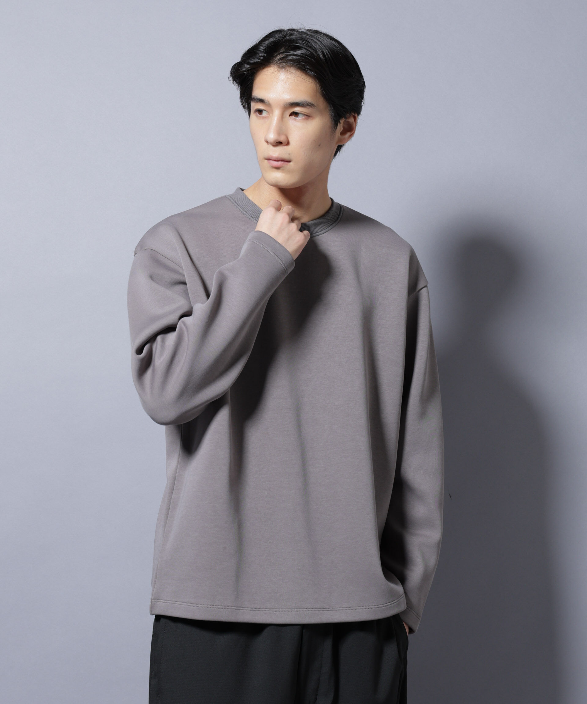 nano･universe「ダンボール メロープルオーバー」|Tシャツ・カットソー|グレー