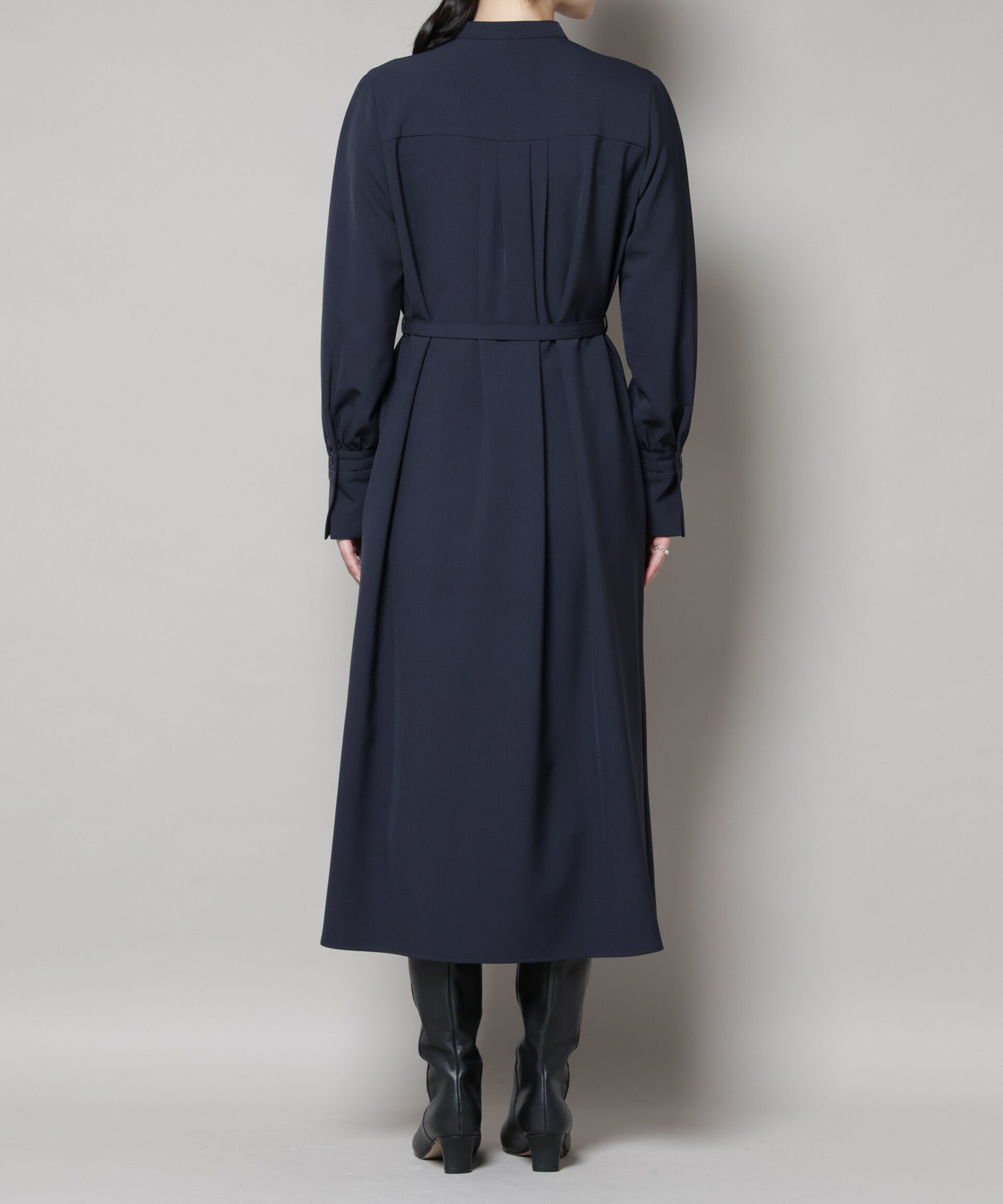 nano･universe「ダブルクロスベルト付きタックワンピース」|ワンピース|