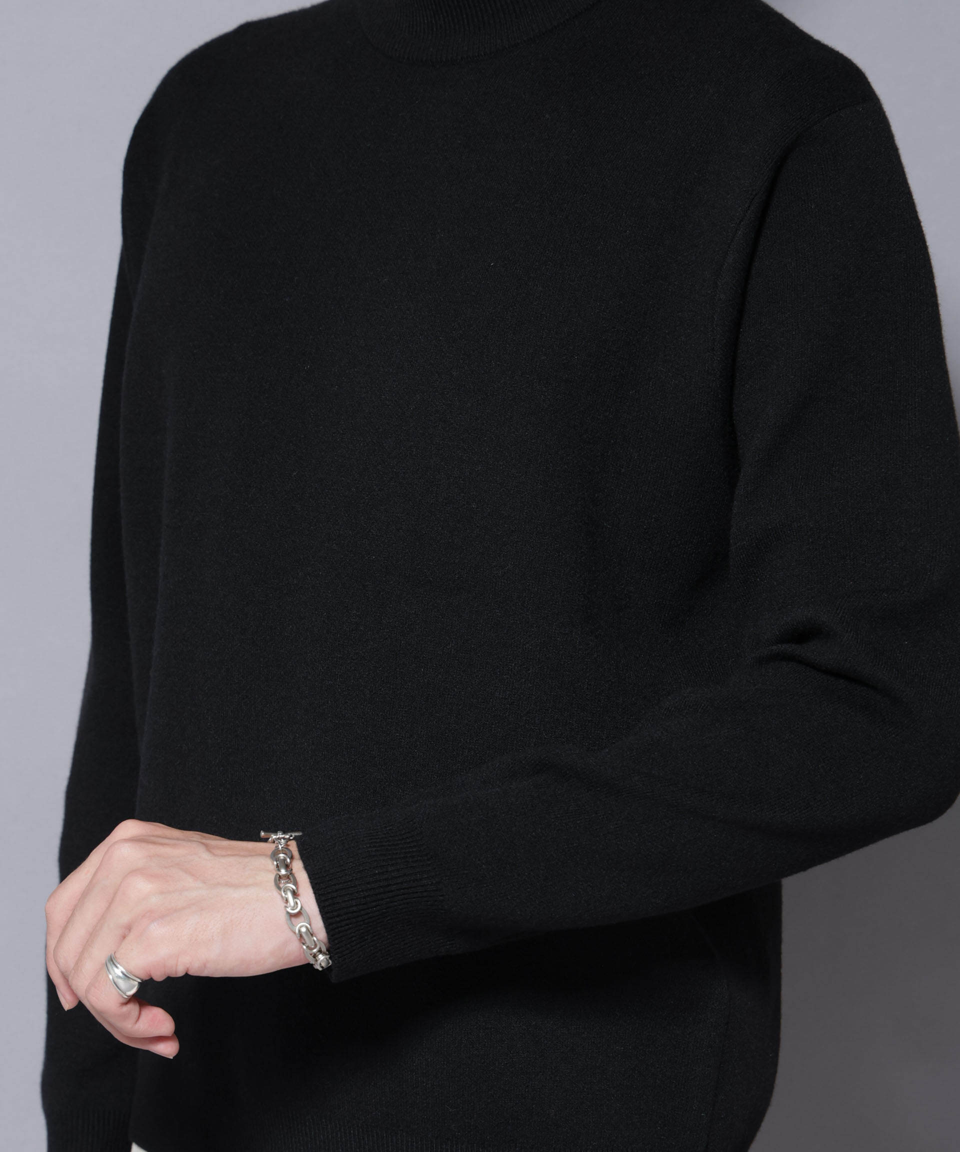 nano･universe「シルク混モックネックニット」|ニット・セーター|