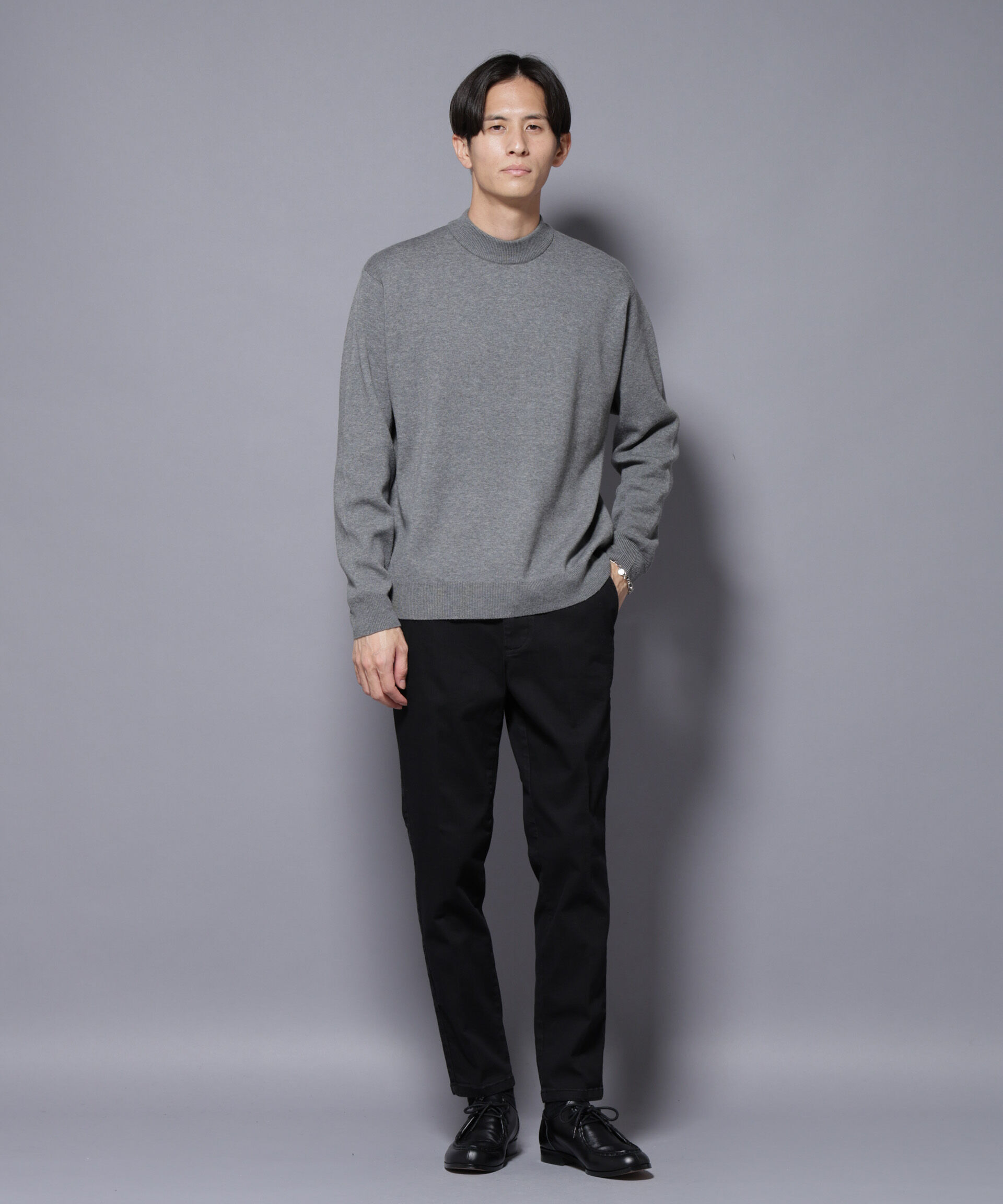 nano･universe「シルク混モックネックニット」|ニット・セーター|