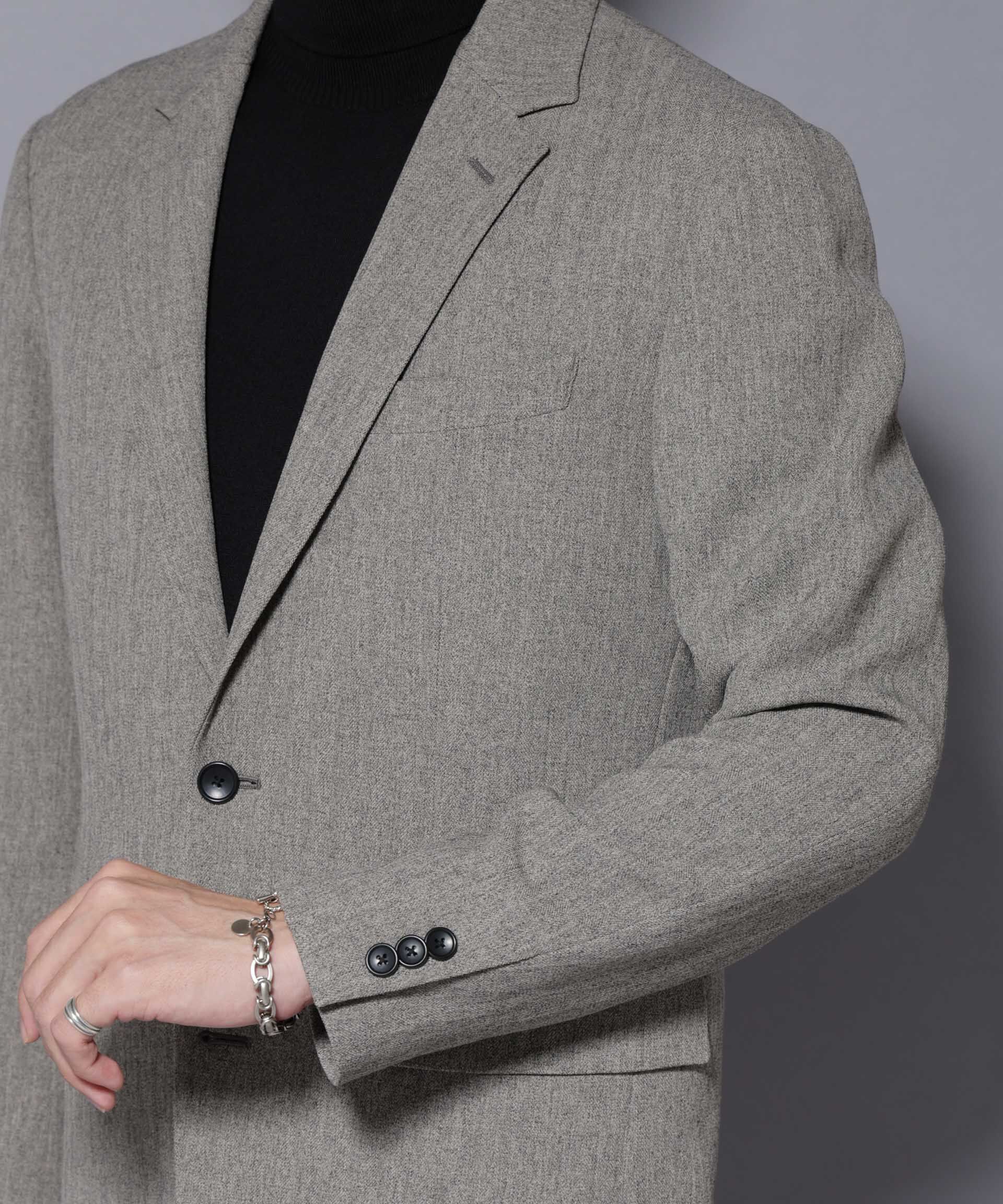 nano･universe「｢N JACKET BASIC｣ 洗えるMIXツイードストレッチジャケット(セットアップ可)」|スーツ|