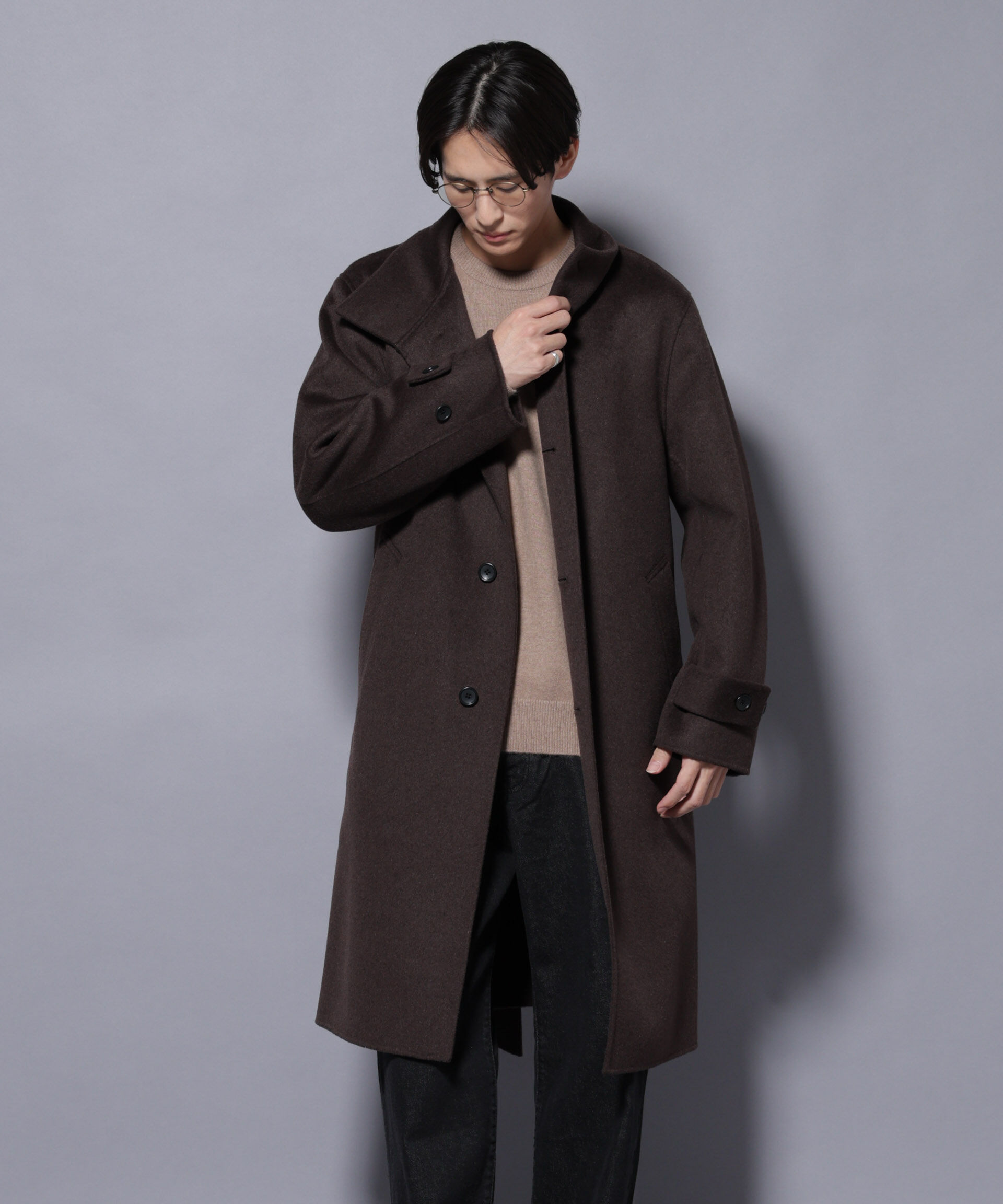 nano･universe「ウールリバースタンドベルテッドコート」|その他|