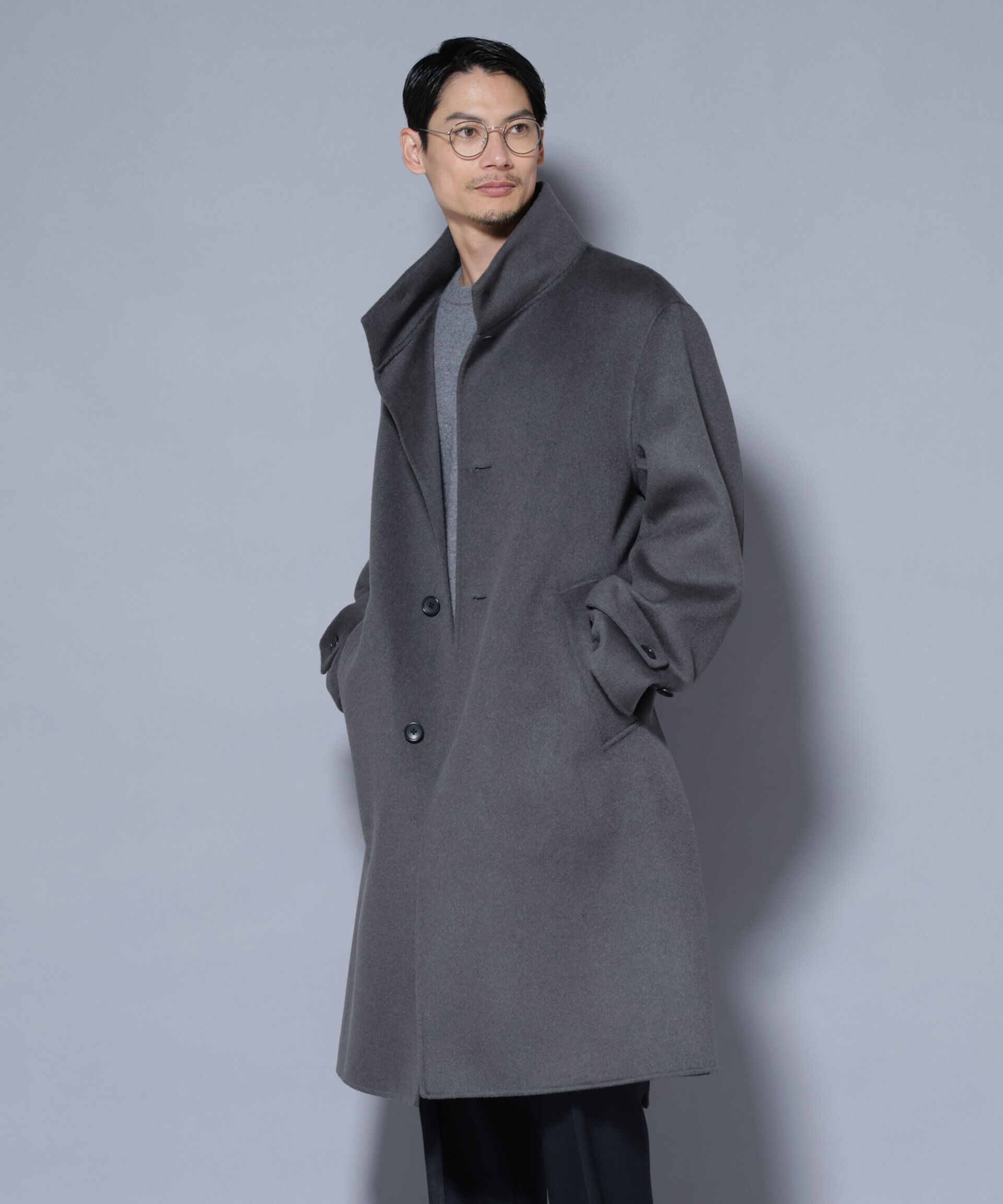 nano･universe「ウールリバースタンドベルテッドコート」|その他|