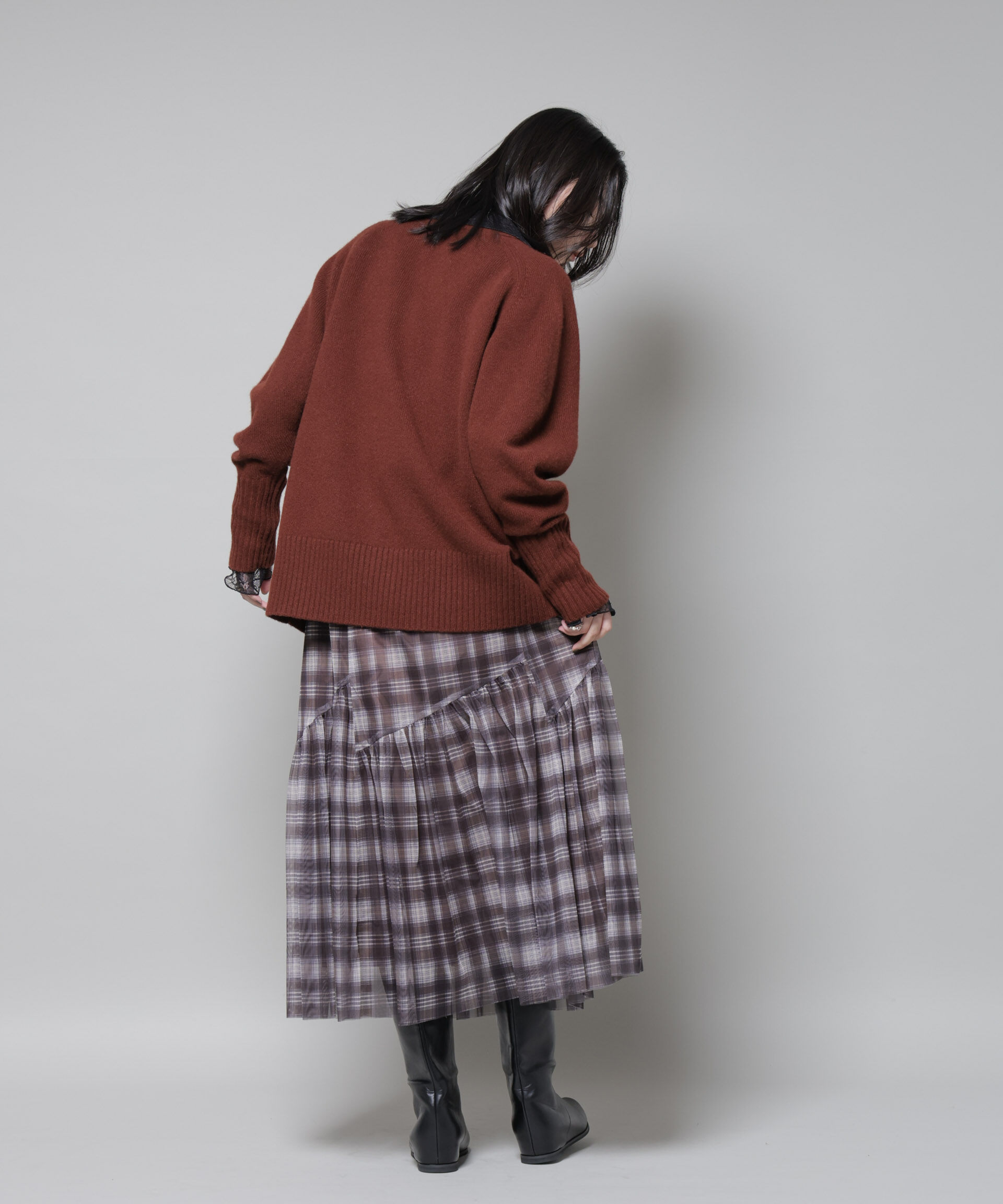 nano･universe「AQUAウールカシミヤVネックカーディガン」|ニット・セーター|