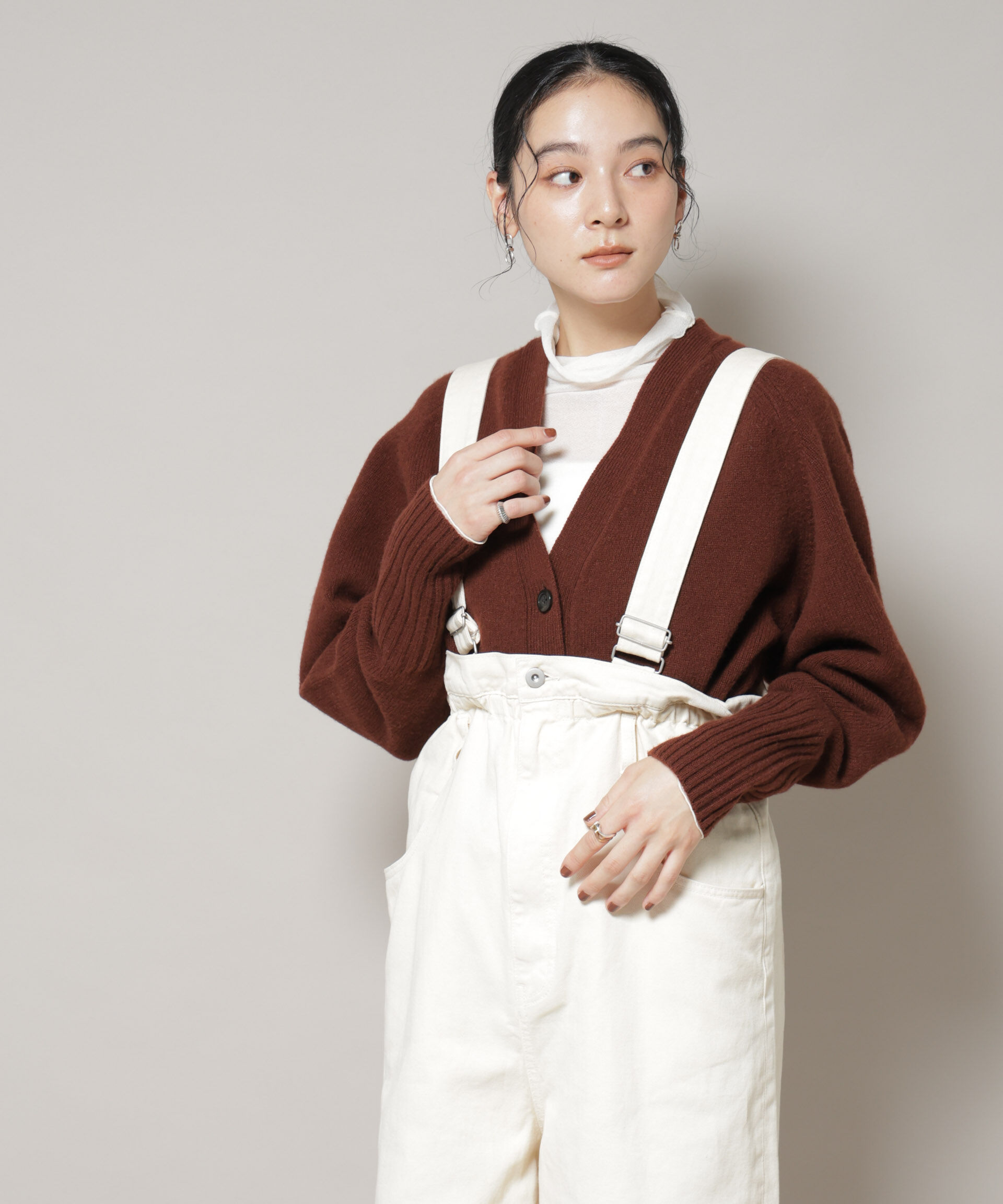 nano･universe「AQUAウールカシミヤVネックカーディガン」|ニット・セーター|