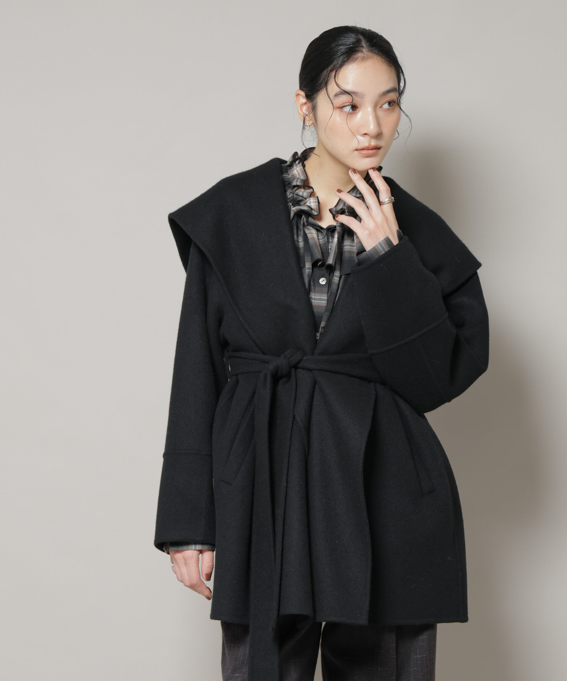 nano･universe「SUPER110blend リバーショールミディコート」|その他|