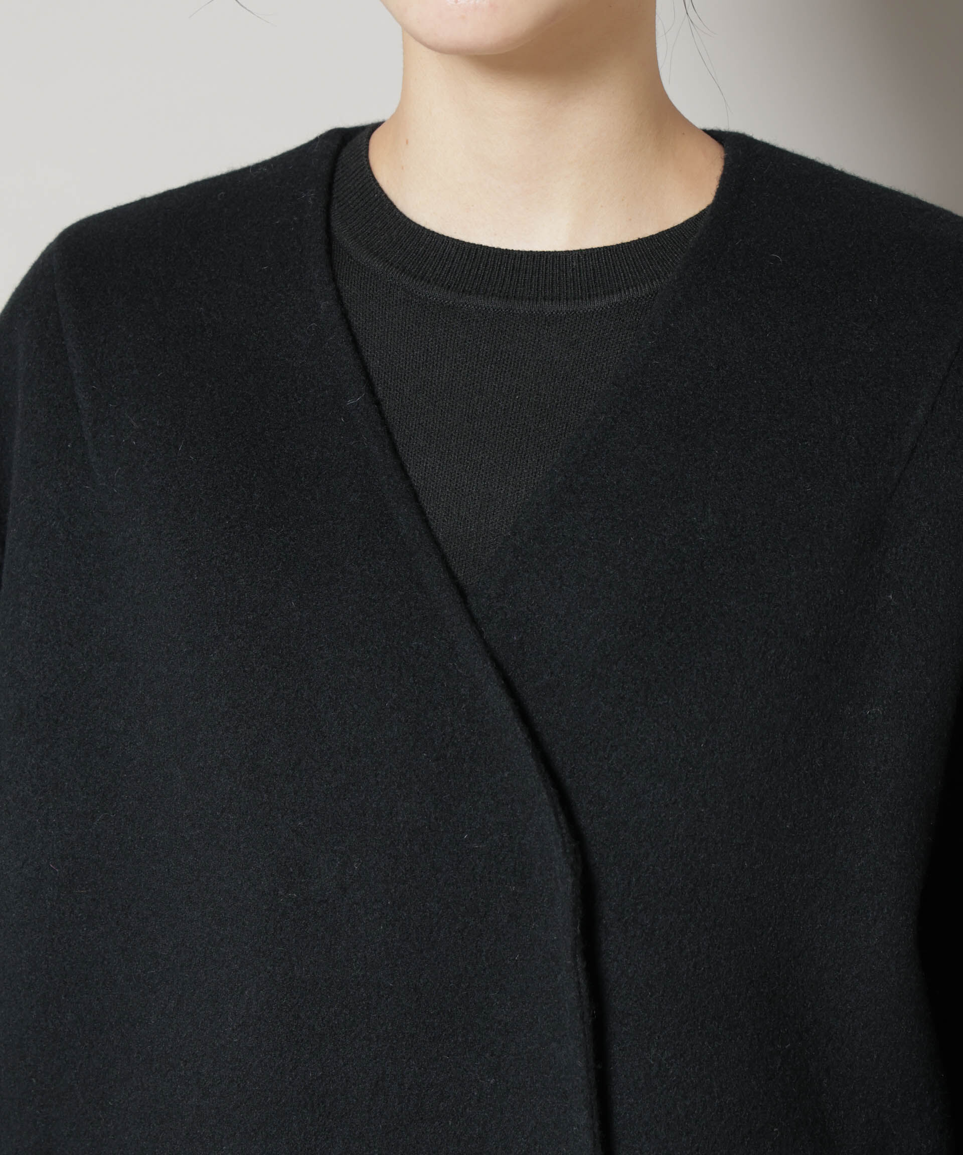 nano･universe「SUPER110blend リバーノーカラーロングコート」|その他|