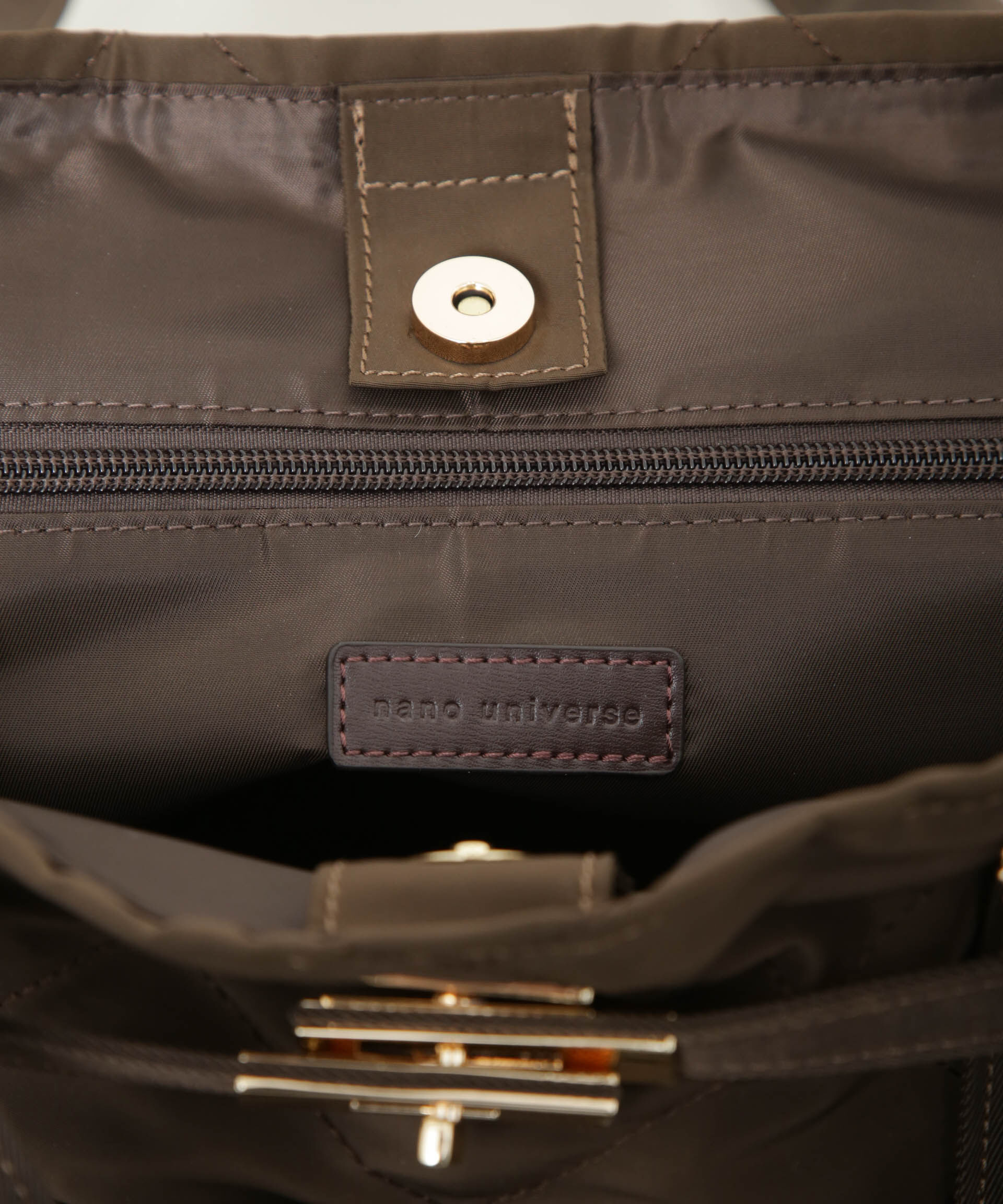 nano･universe「ミニバッグ付きキルティングトートバッグ」|ショルダー・メッセンジャー|