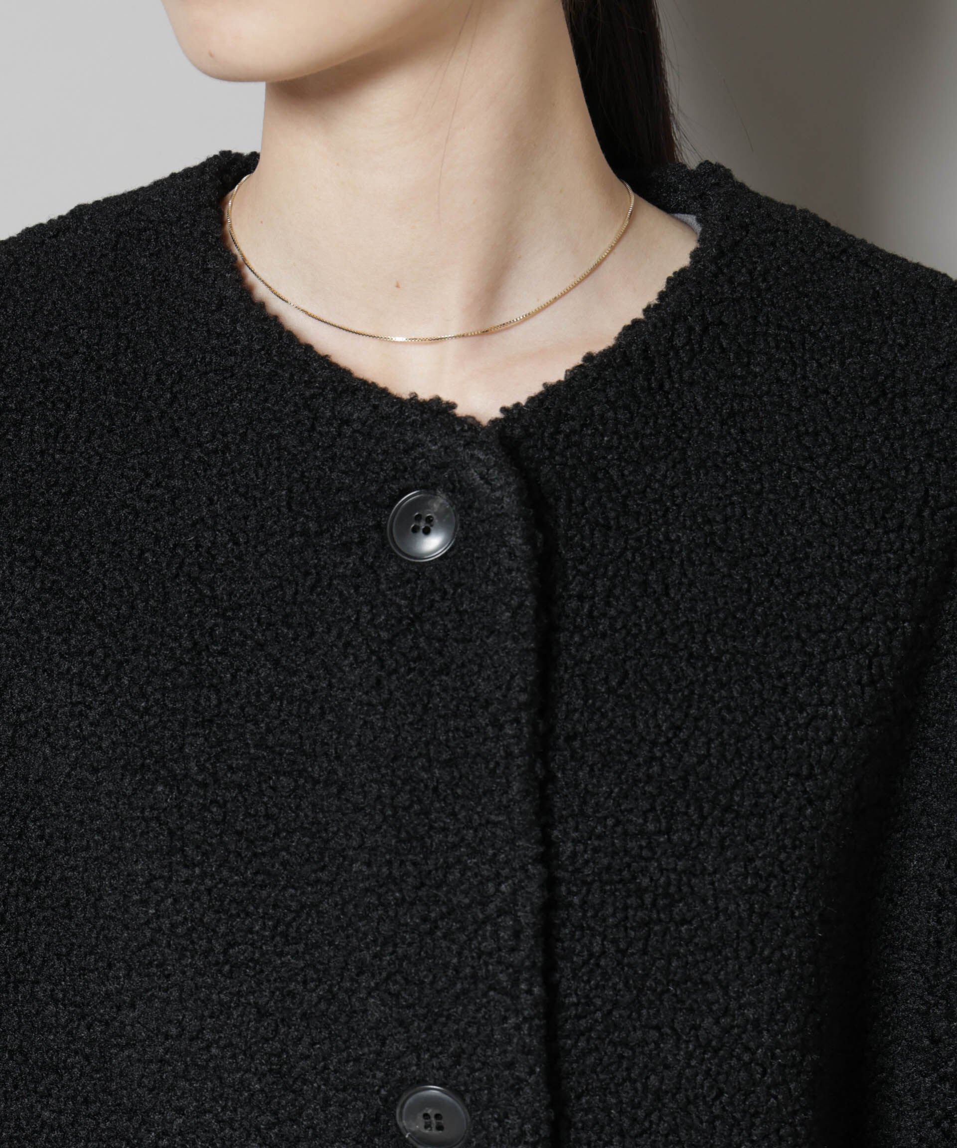 nano･universe「ソフトボアノーカラーコート」|その他|