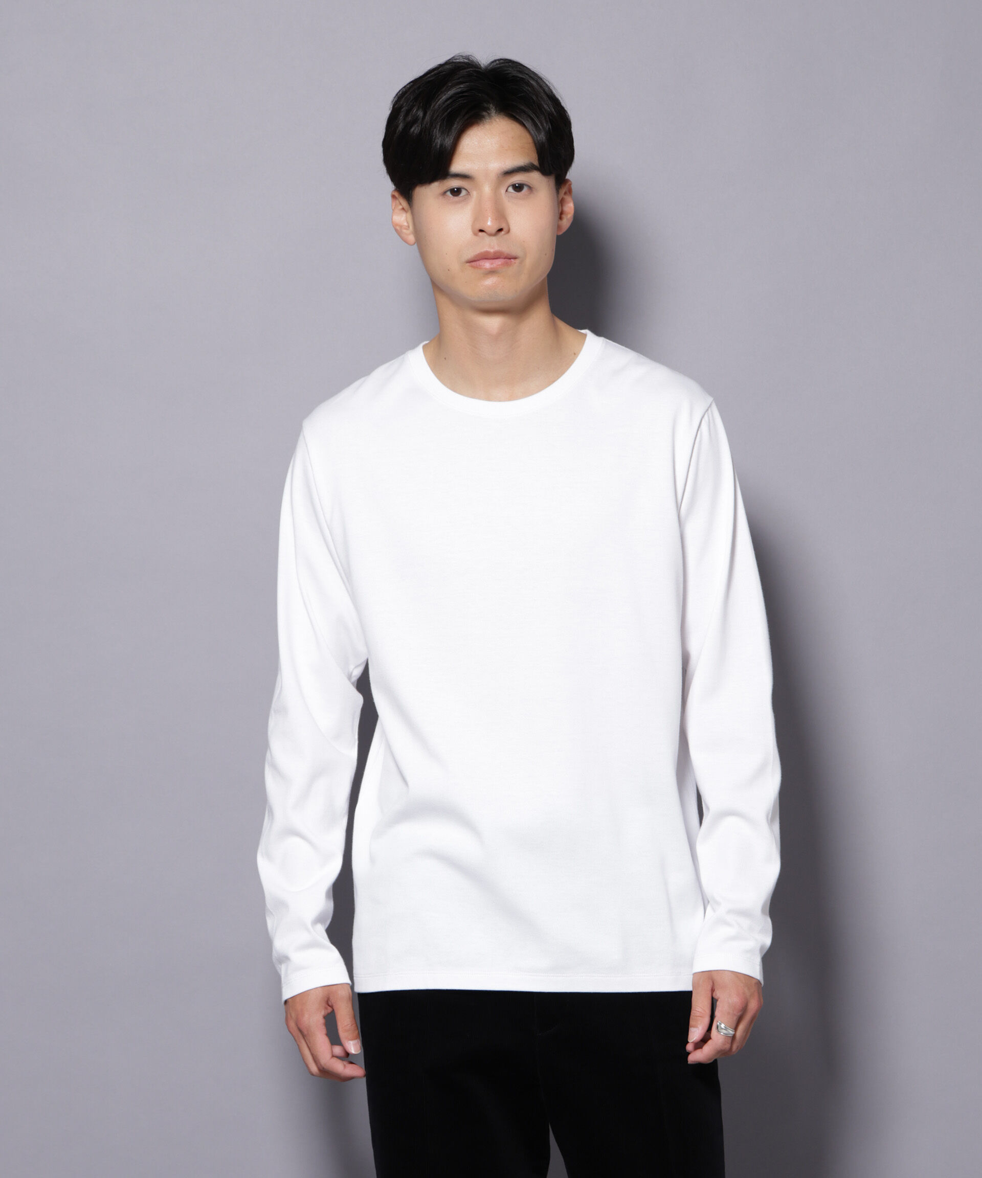 nano･universe「Anti Soaked(R)汗染み防止 クルーネックTシャツ 長袖」|Tシャツ・カットソー|