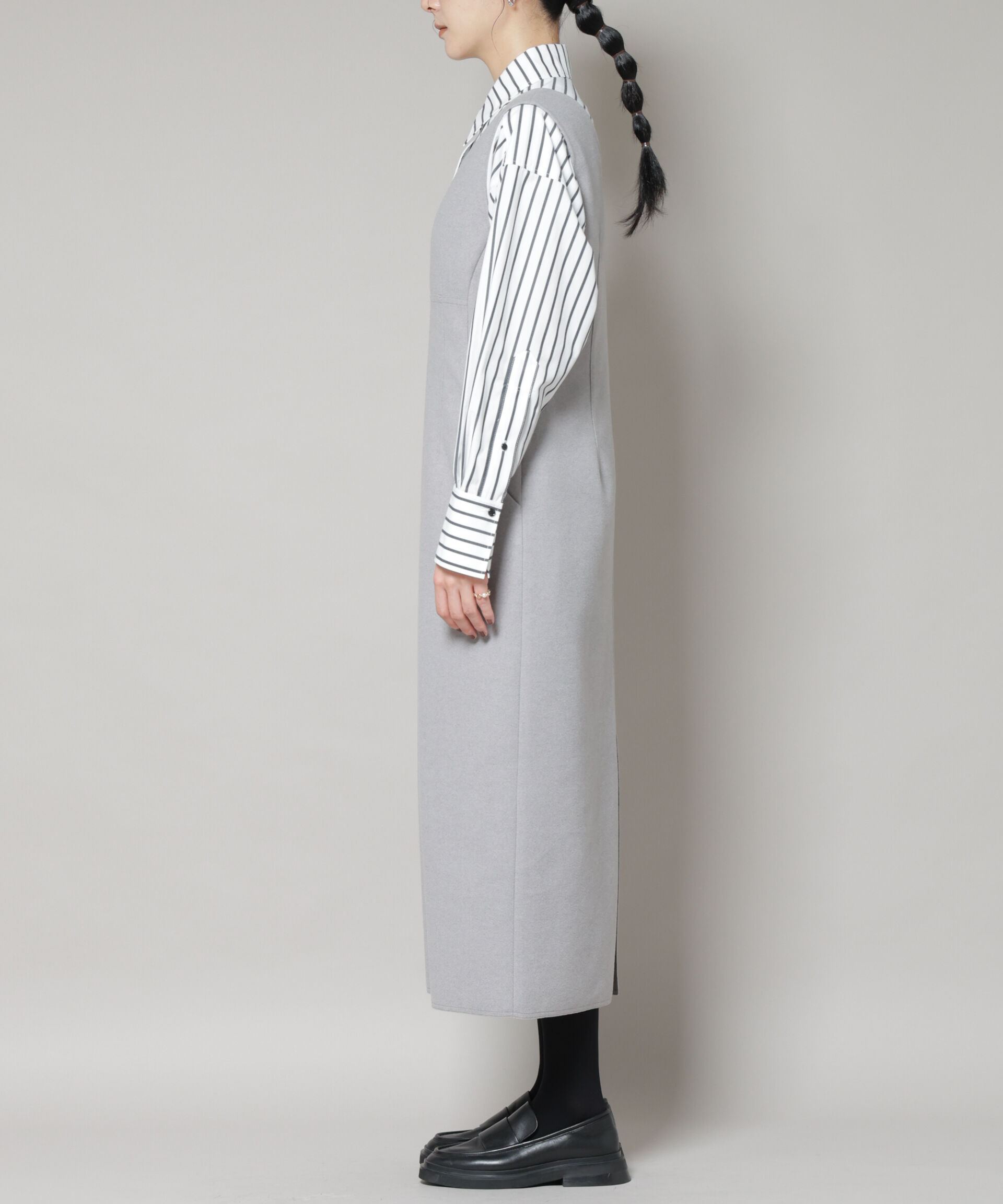 nano･universe「ニードルジャージーVネックワンピース」|ワンピース|