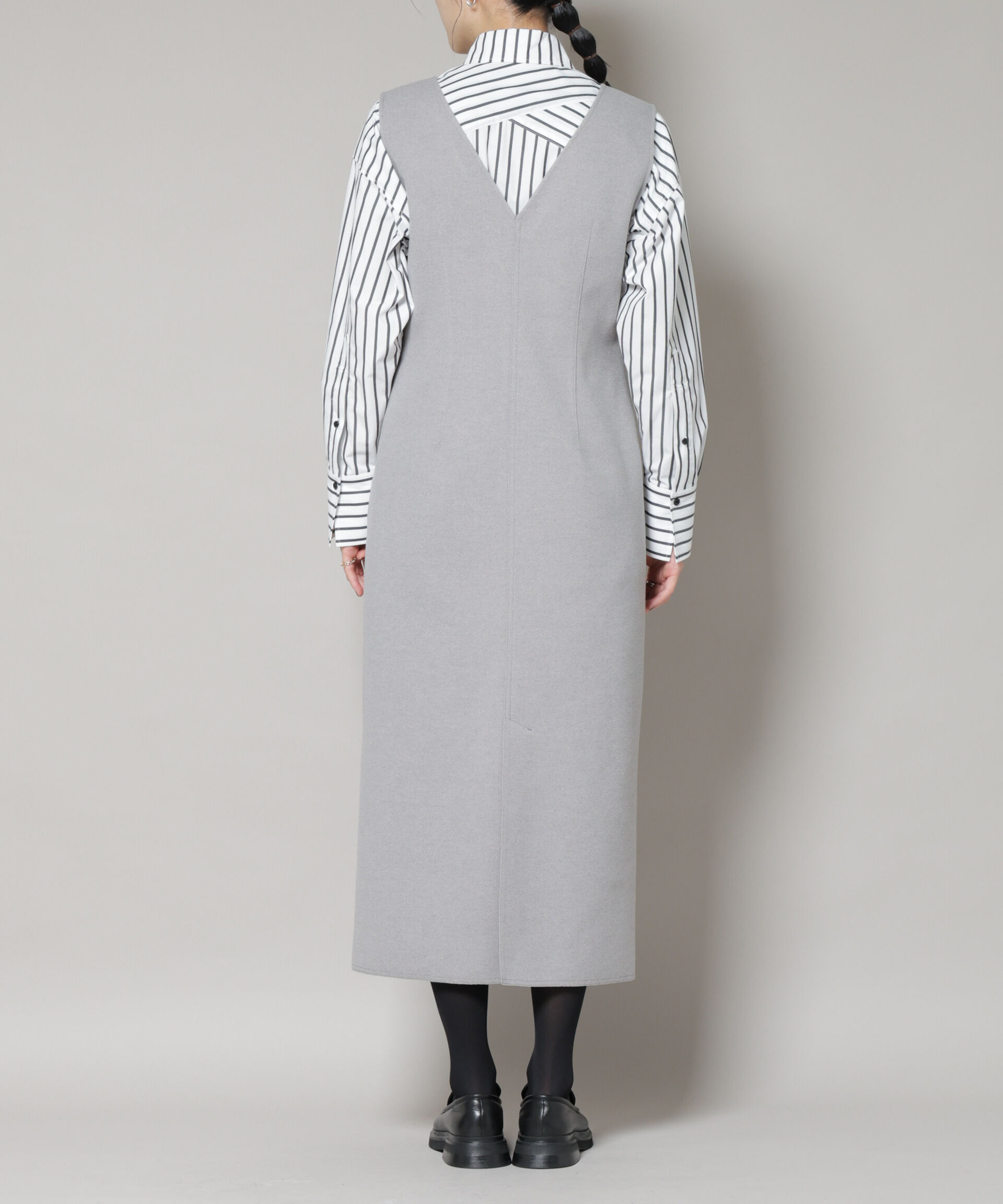 nano･universe「ニードルジャージーVネックワンピース」|ワンピース|