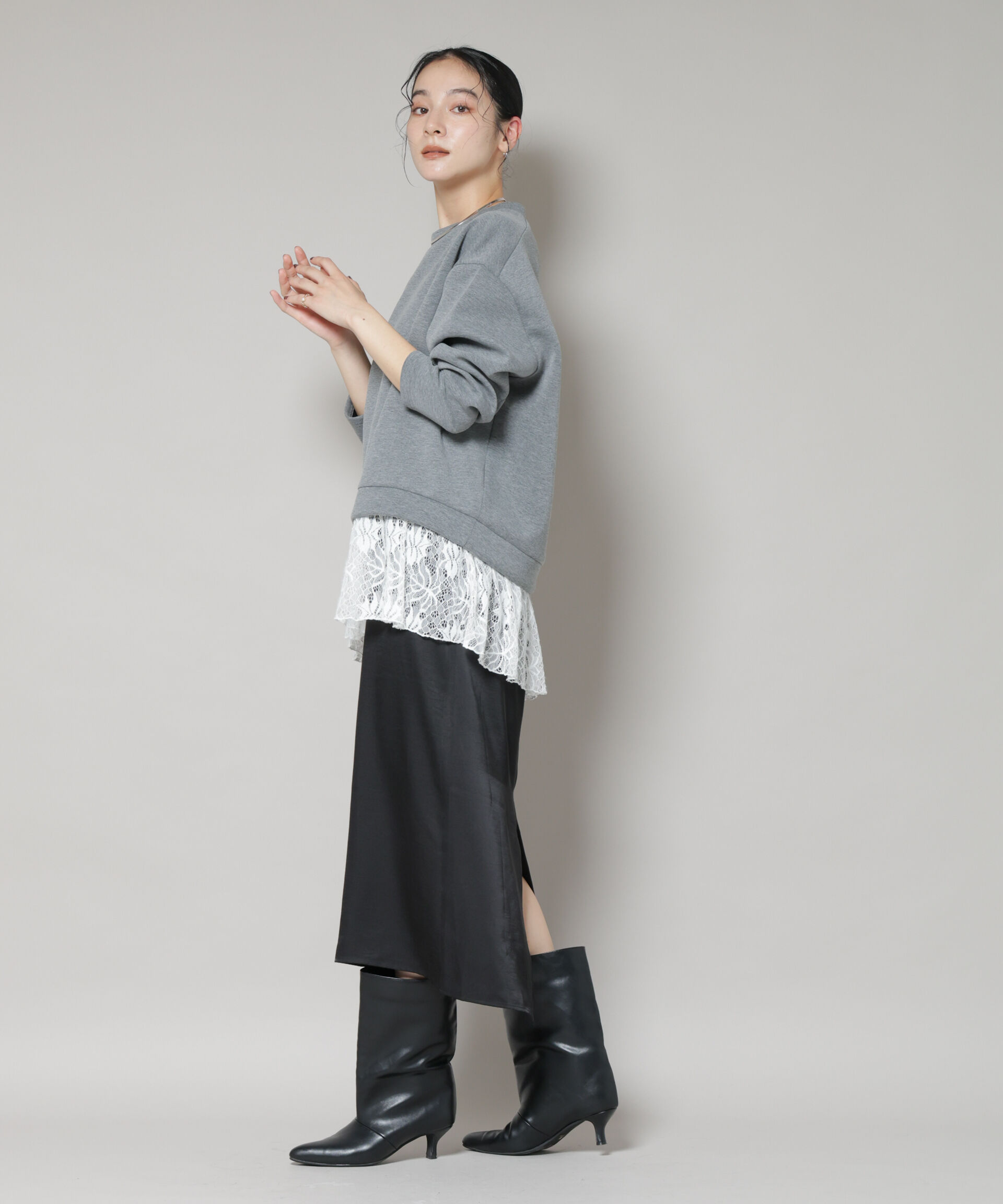 nano･universe「レースレイヤードセットワンピース」|ワンピース|