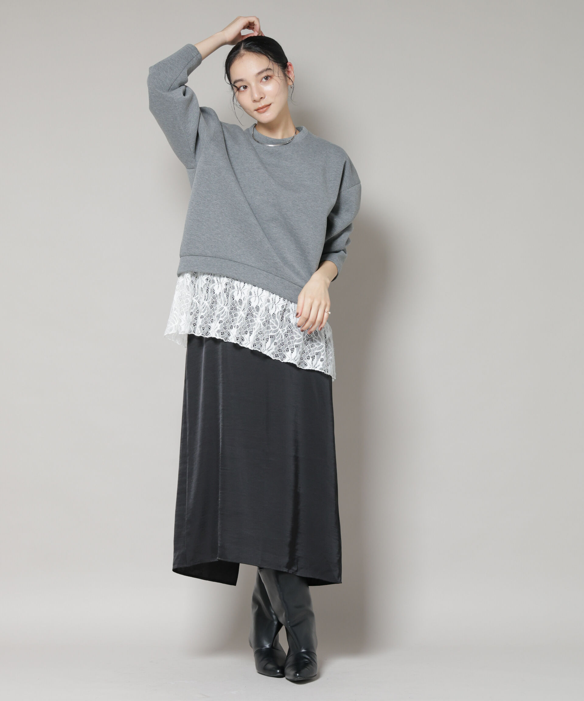 nano･universe「レースレイヤードセットワンピース」|ワンピース|