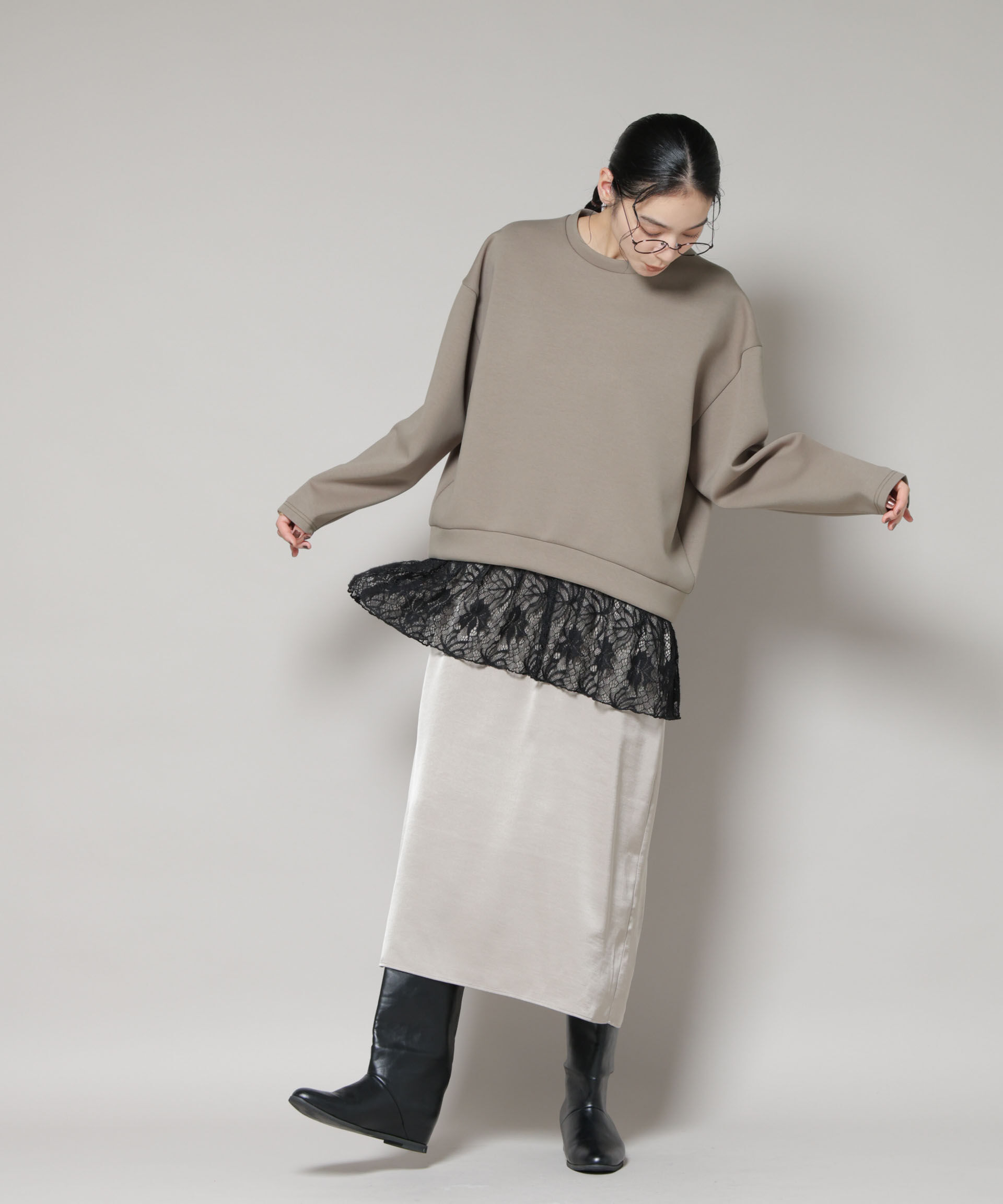 nano･universe「レースレイヤードセットワンピース」|ワンピース|