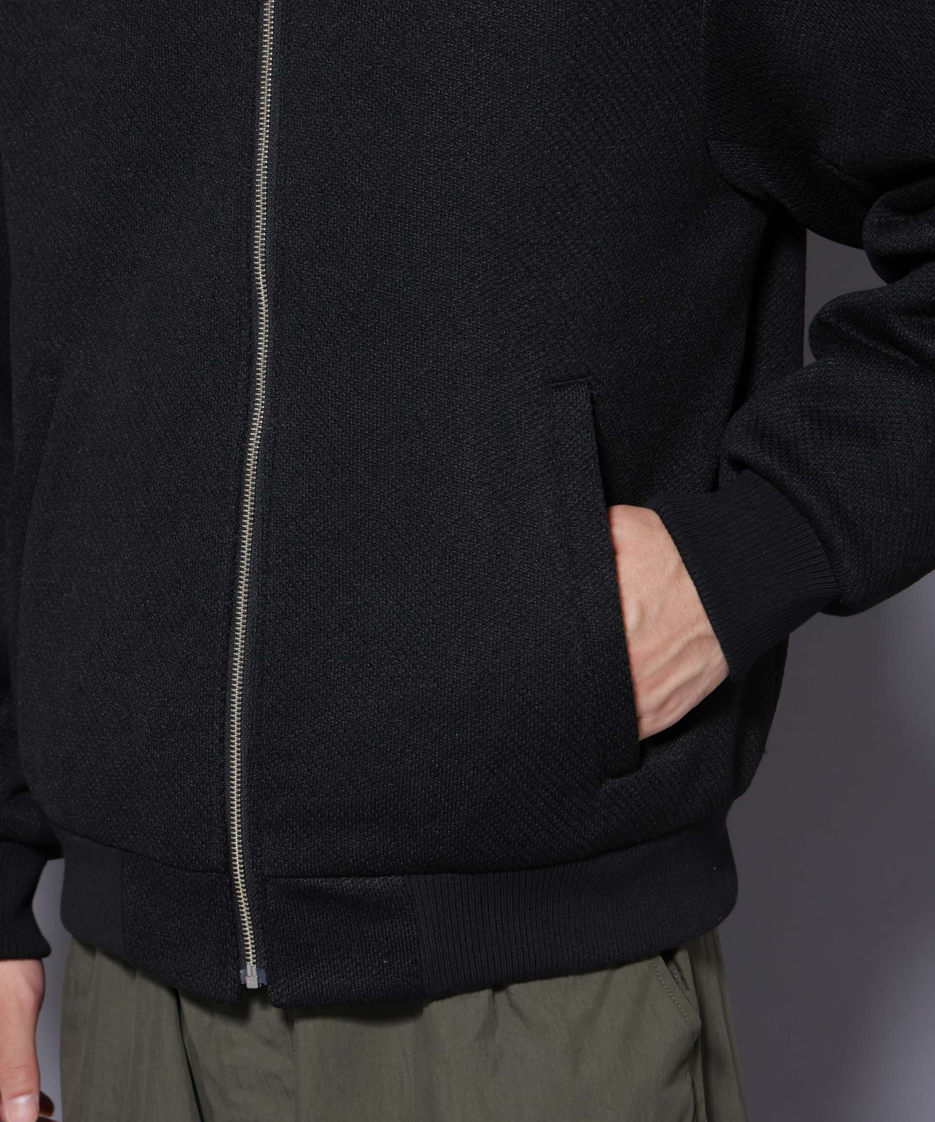 nano･universe「ニットフリースZIPブルゾン(セットアップ可)」|ブルゾン・スタジャン|