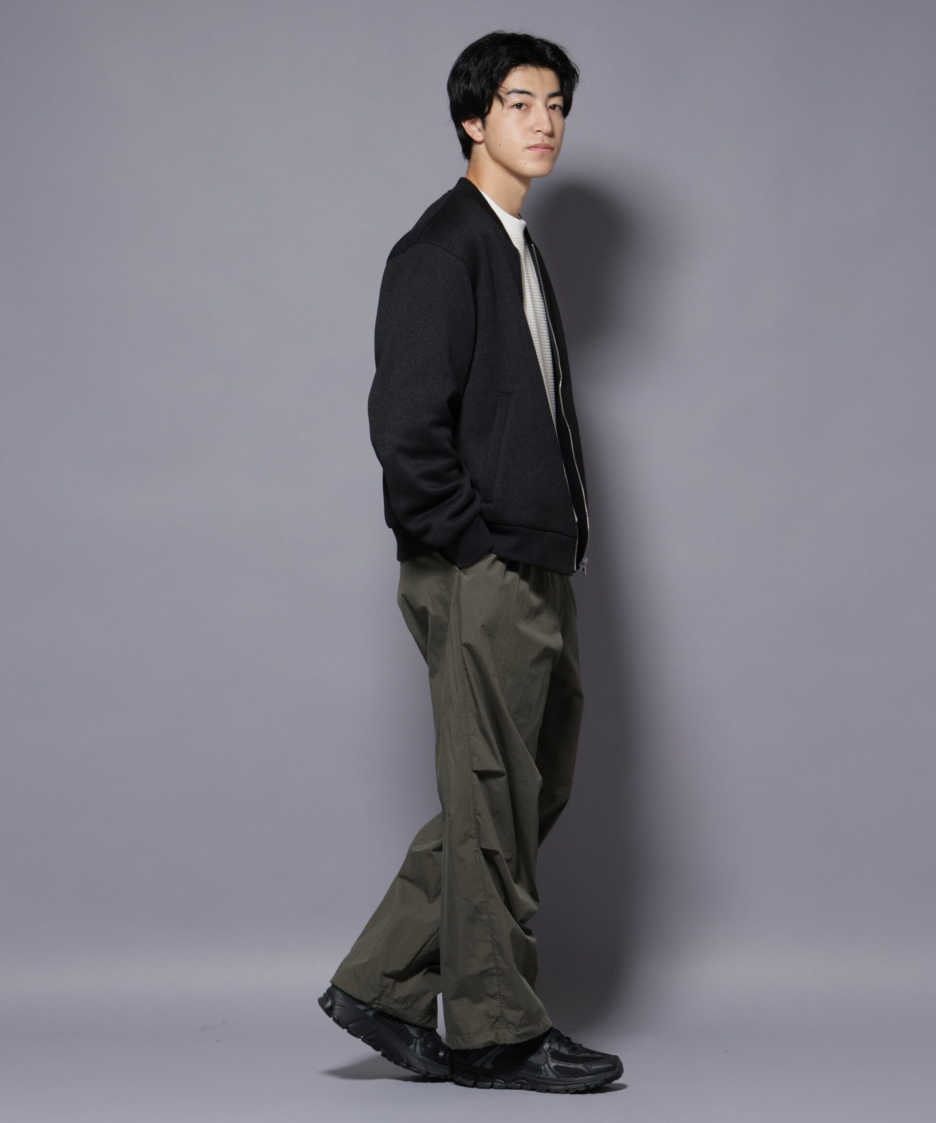 nano･universe「ニットフリースZIPブルゾン(セットアップ可)」|ブルゾン・スタジャン|