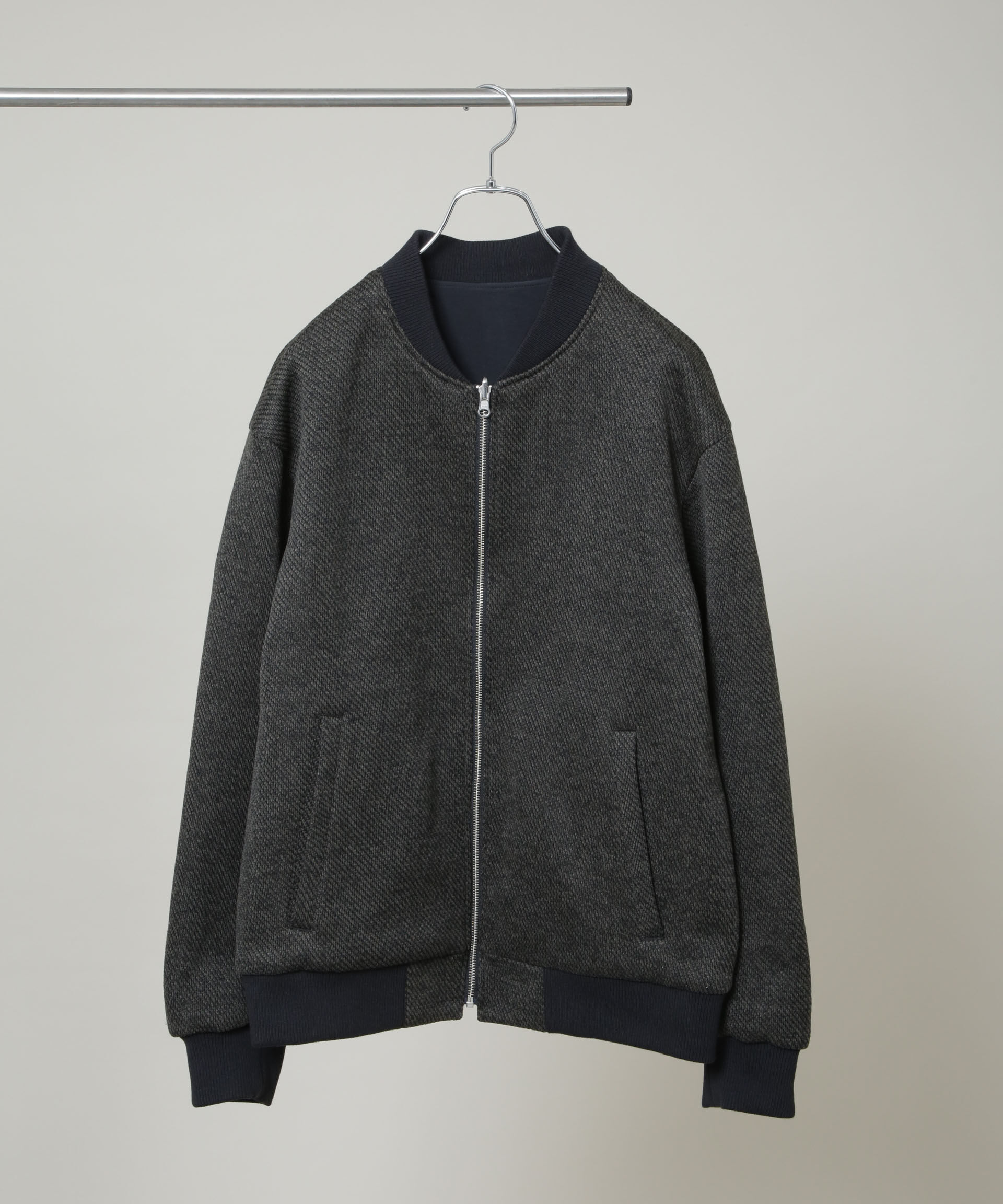 nano･universe「ニットフリースZIPブルゾン(セットアップ可)」|ブルゾン・スタジャン|