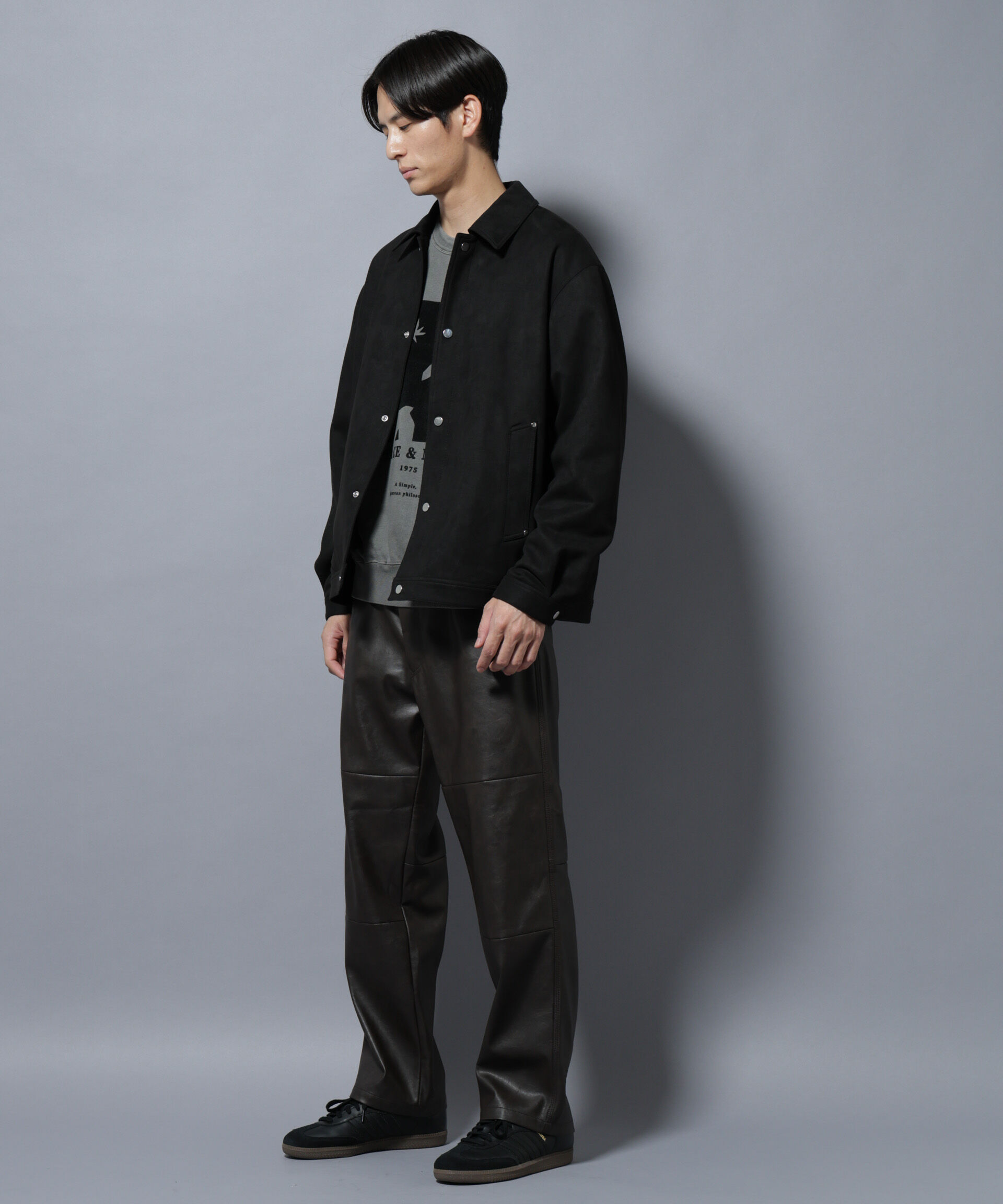 nano･universe「フェイクスエードシャツブルゾン」|ブルゾン・スタジャン|