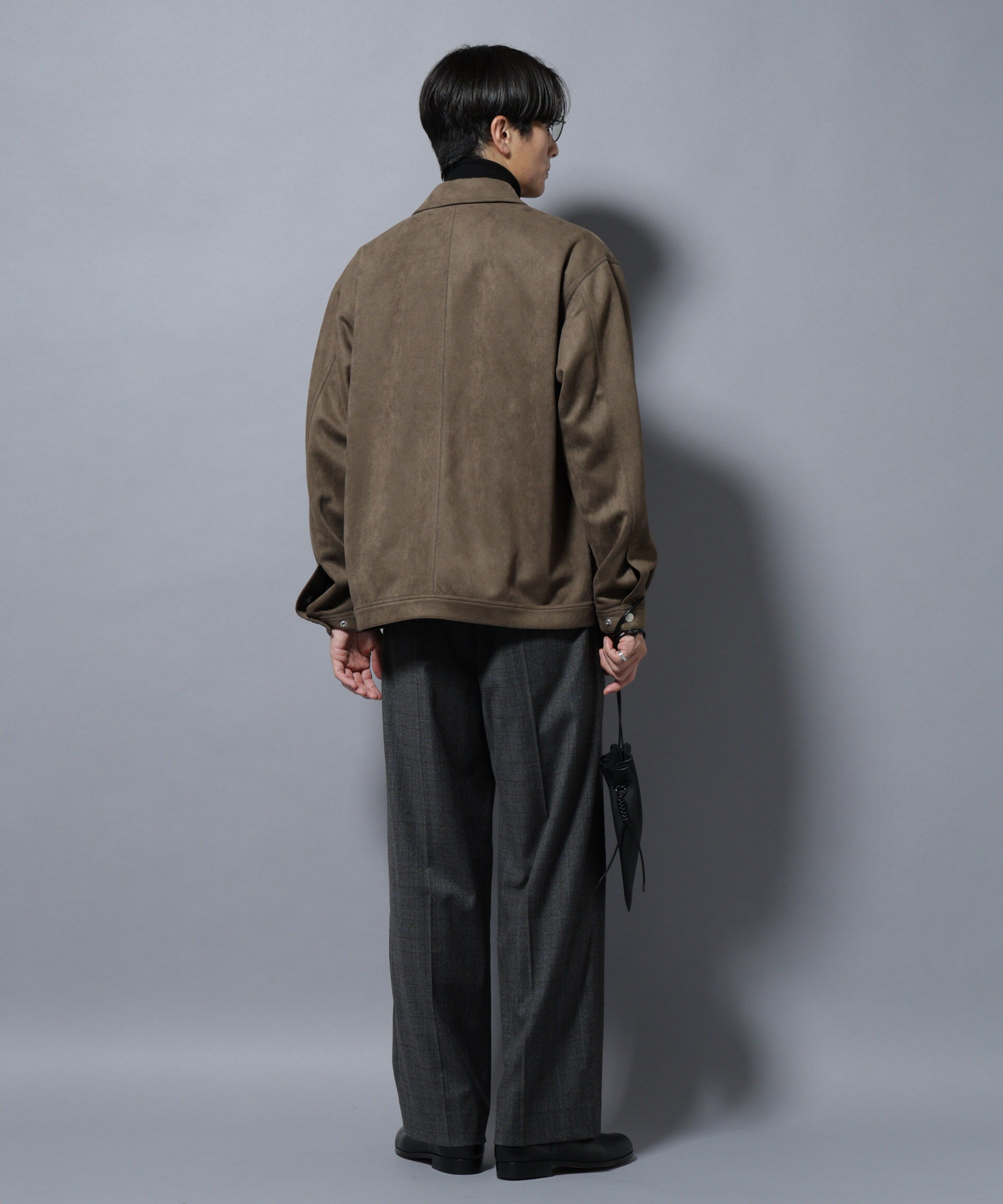 nano･universe「フェイクスエードシャツブルゾン」|ブルゾン・スタジャン|
