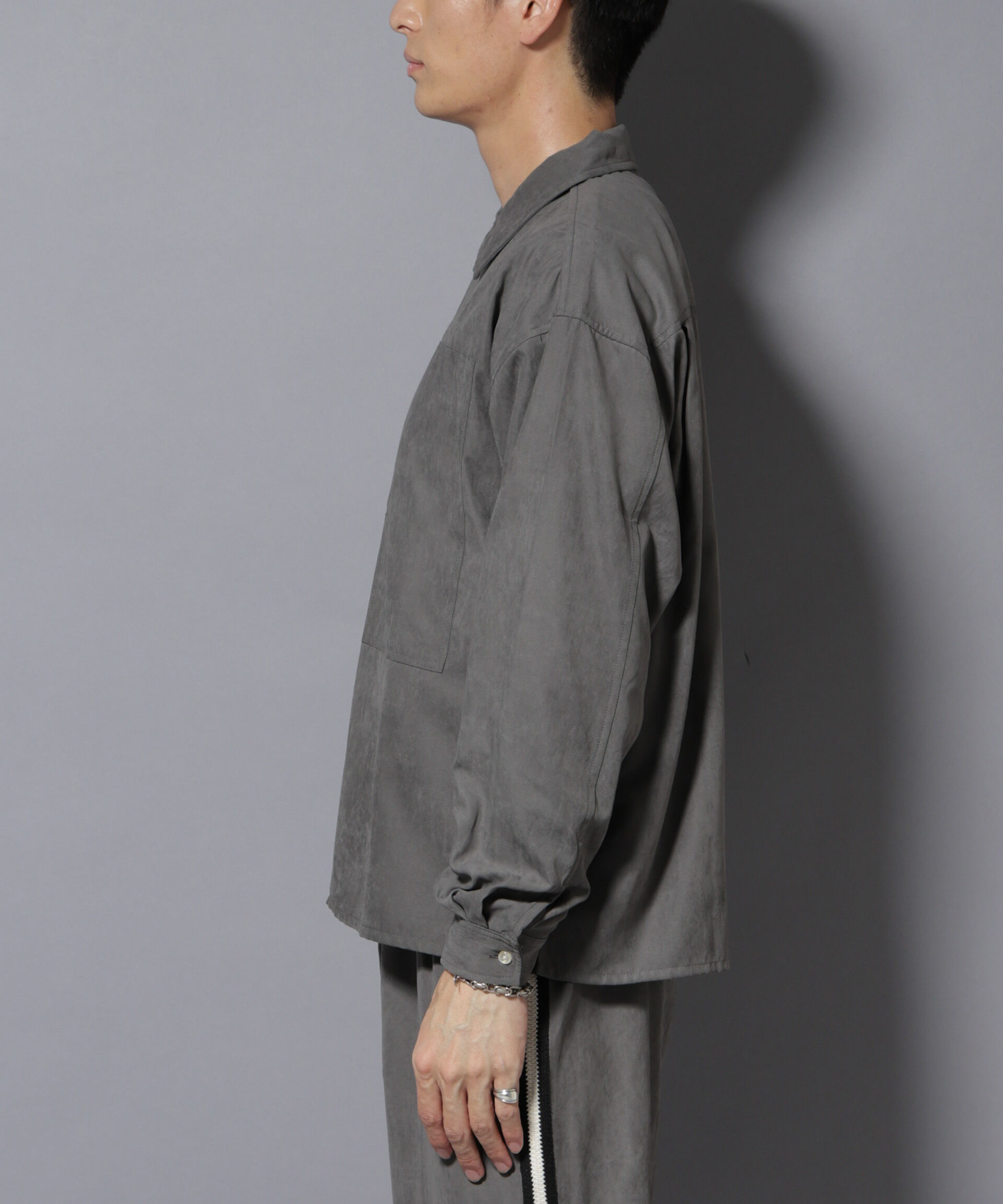 nano･universe「NORMANBROS別注ワイドポケット ピーチ起毛シャツ(セットアップ可)」|シャツ・ブラウス|