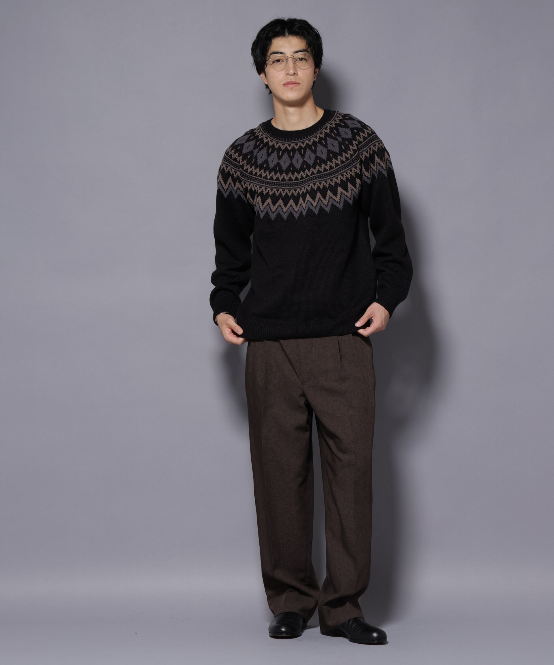 nano･universe「モールヤーンノルディックニット」|ニット・セーター|