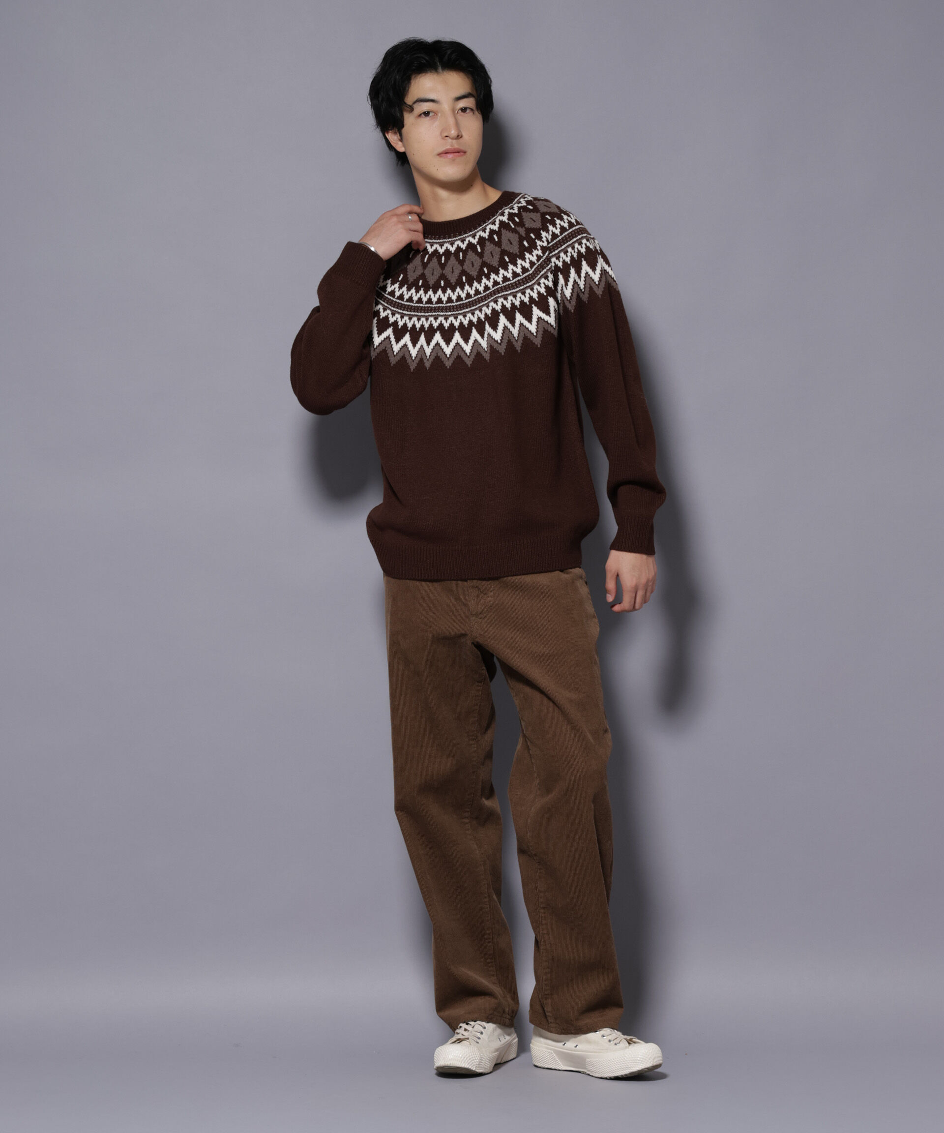 nano･universe「モールヤーンノルディックニット」|ニット・セーター|