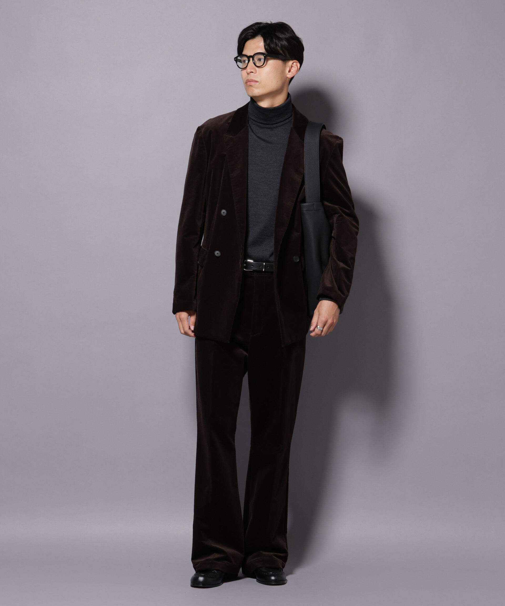 nano･universe「AIRコーデュロイ ダブルブレストジャケット/STRETCH（セットアップ可）」|テーラードジャケット|