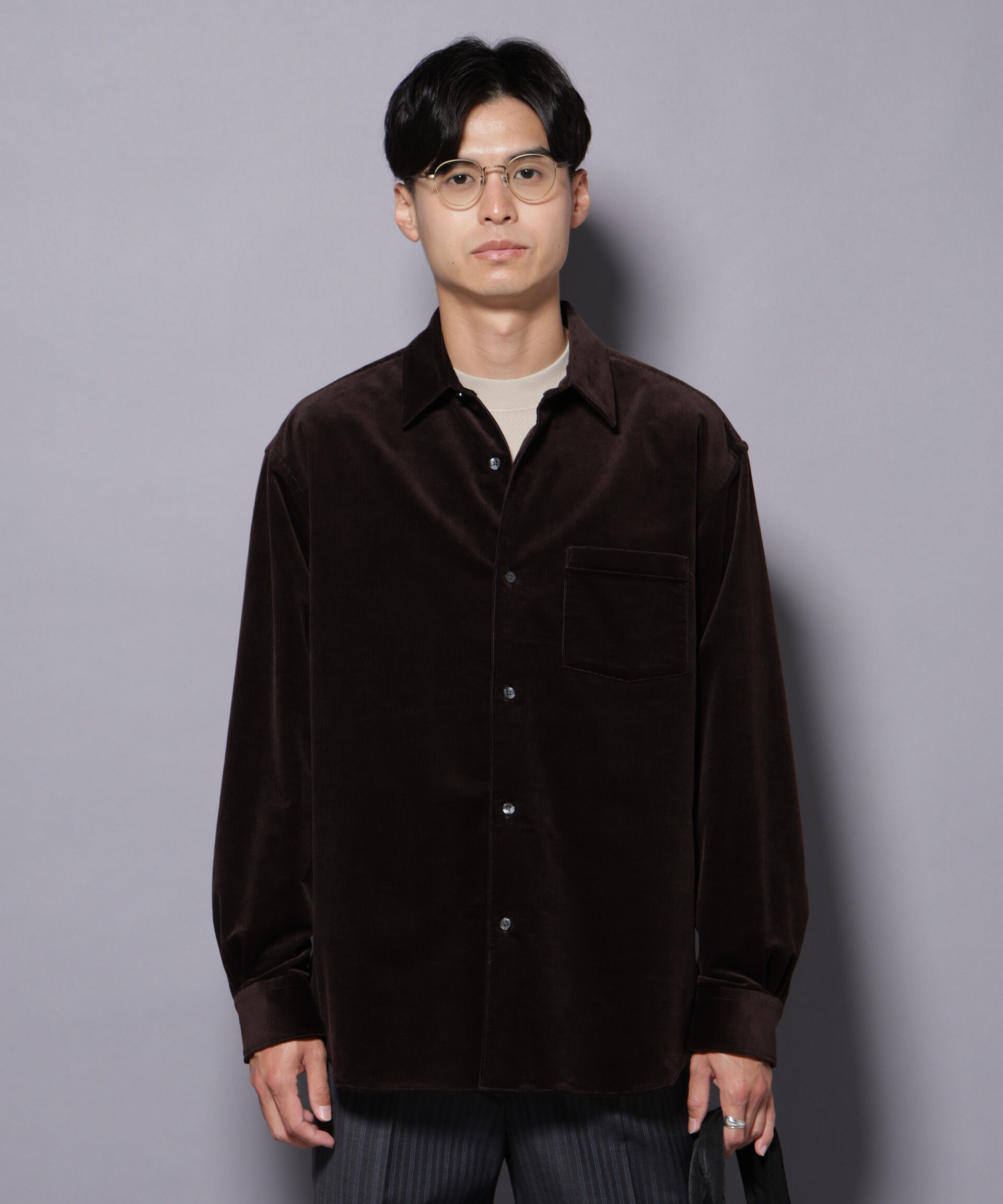 nano･universe「AIRコーデュロイ レギュラーカラーシャツ/STRETCH」|シャツ・ブラウス|