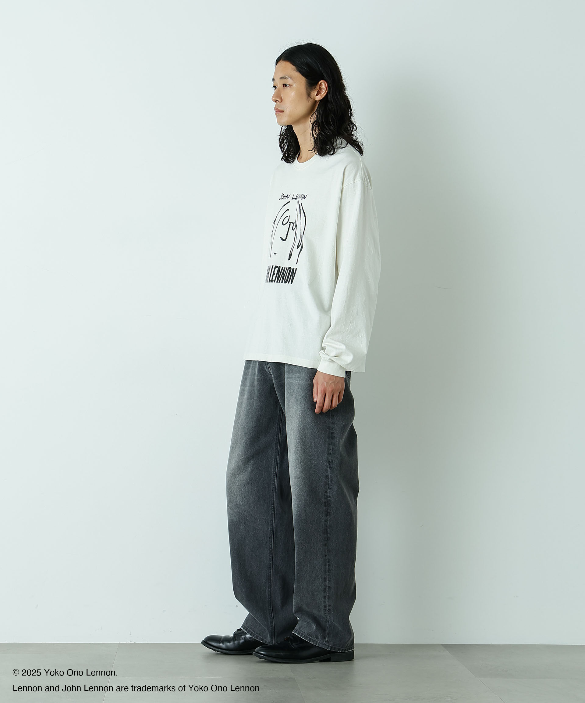 nano･universe「「HOTEL PALACE」John Lennon ピグメントL/S TEE」|Tシャツ・カットソー|